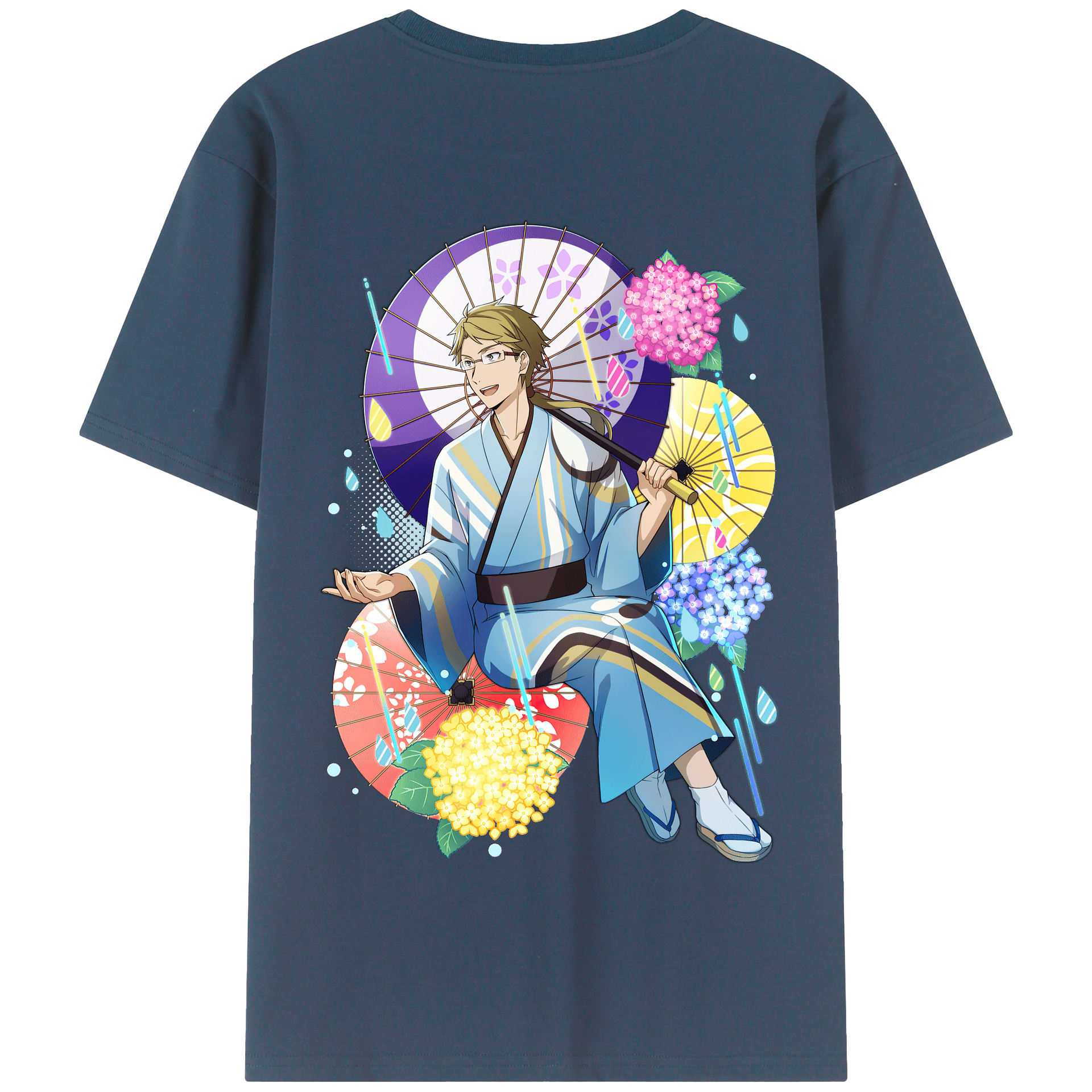 （画像用） 文豪ストレイドッグス Bungo Stray Dogs 綿100％半袖Tシャツ（背面プリント）