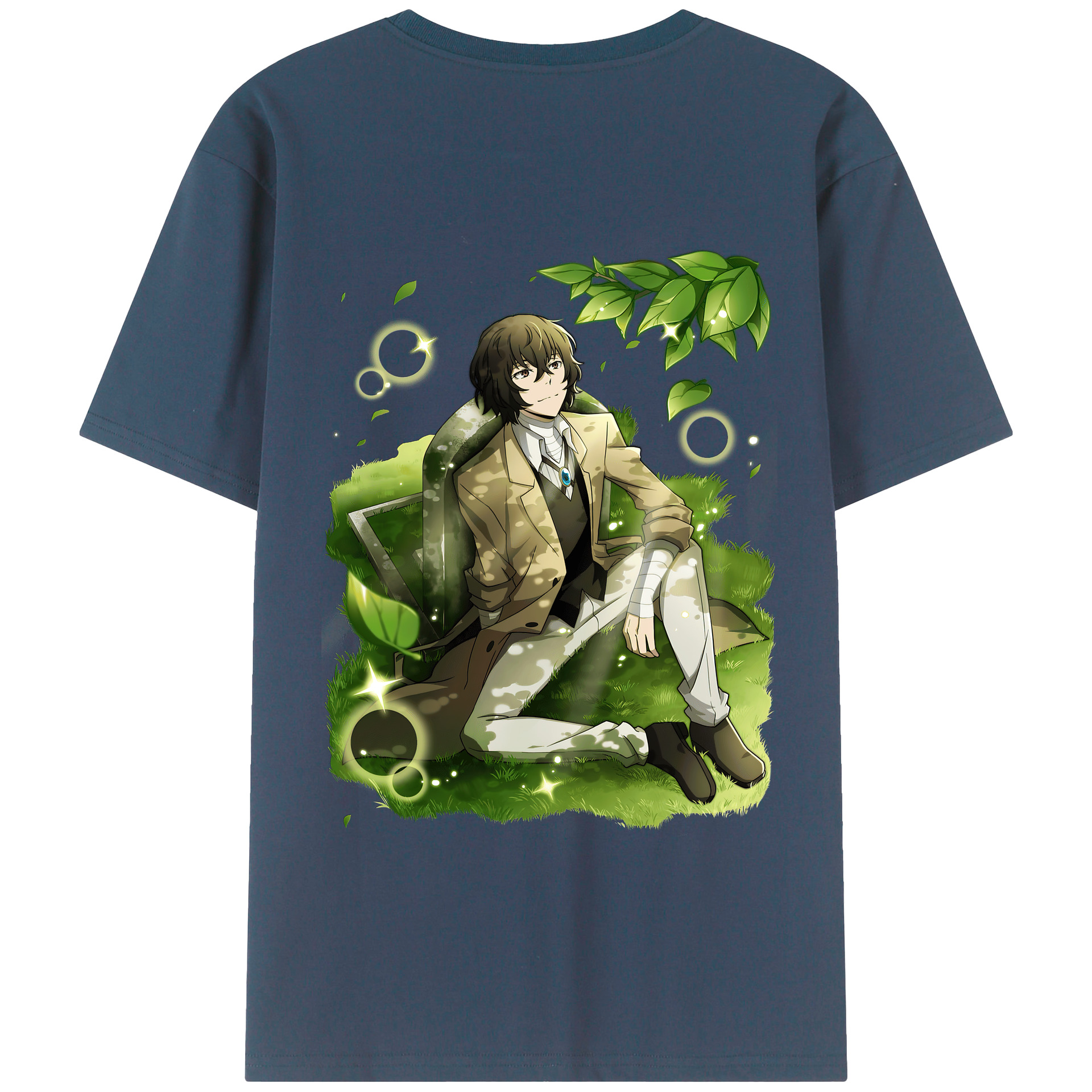 （画像用） 文豪ストレイドッグス Bungo Stray Dogs 綿100％半袖Tシャツ（背面プリント）