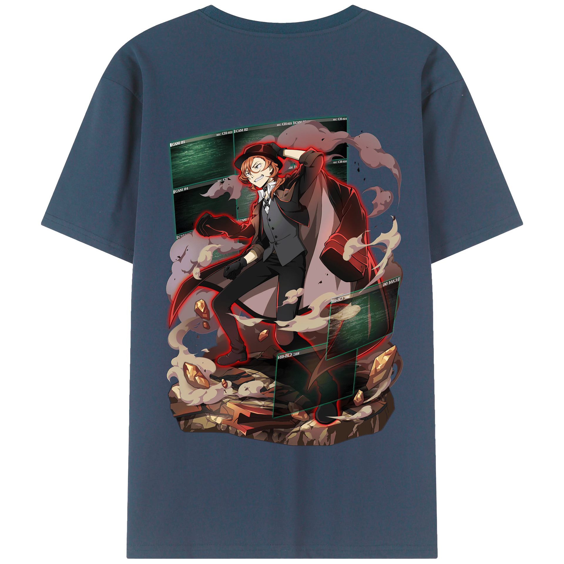 （画像用） 文豪ストレイドッグス Bungo Stray Dogs 綿100％半袖Tシャツ（背面プリント）
