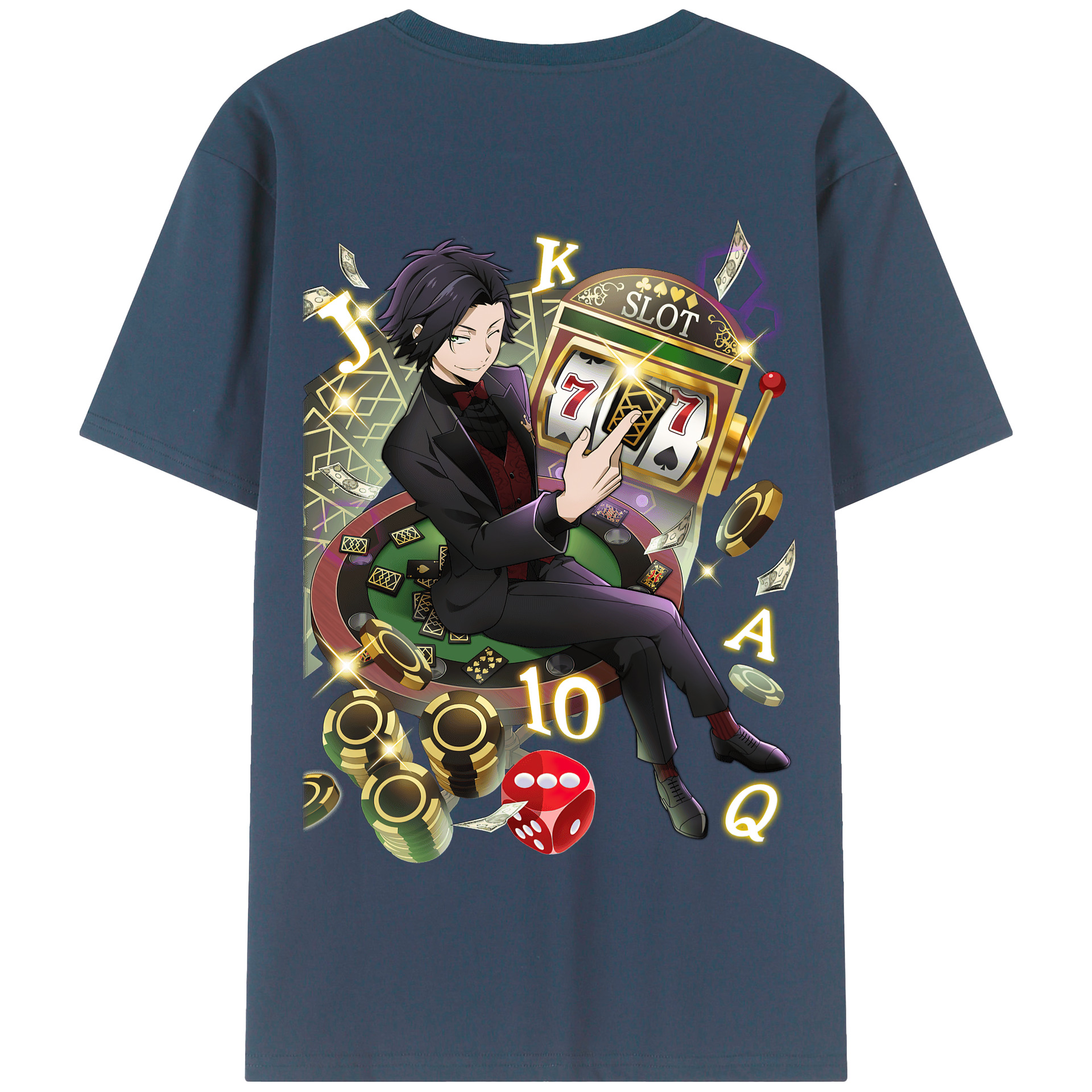 （画像用） 文豪ストレイドッグス Bungo Stray Dogs 綿100％半袖Tシャツ（背面プリント）