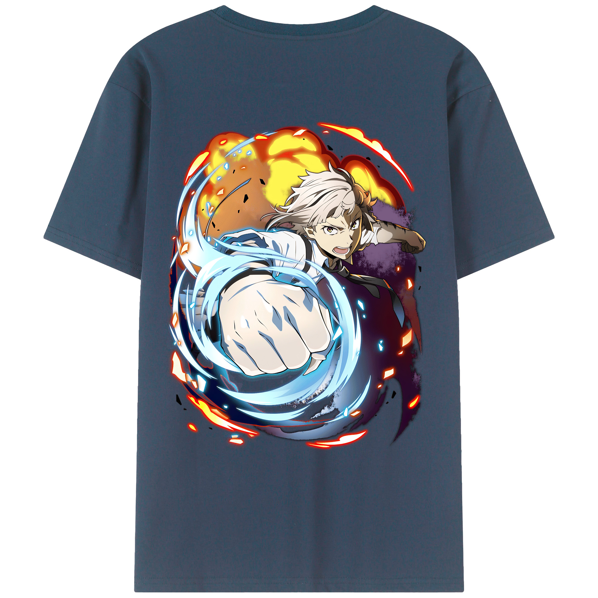 （画像用） 文豪ストレイドッグス Bungo Stray Dogs 綿100％半袖Tシャツ（背面プリント）