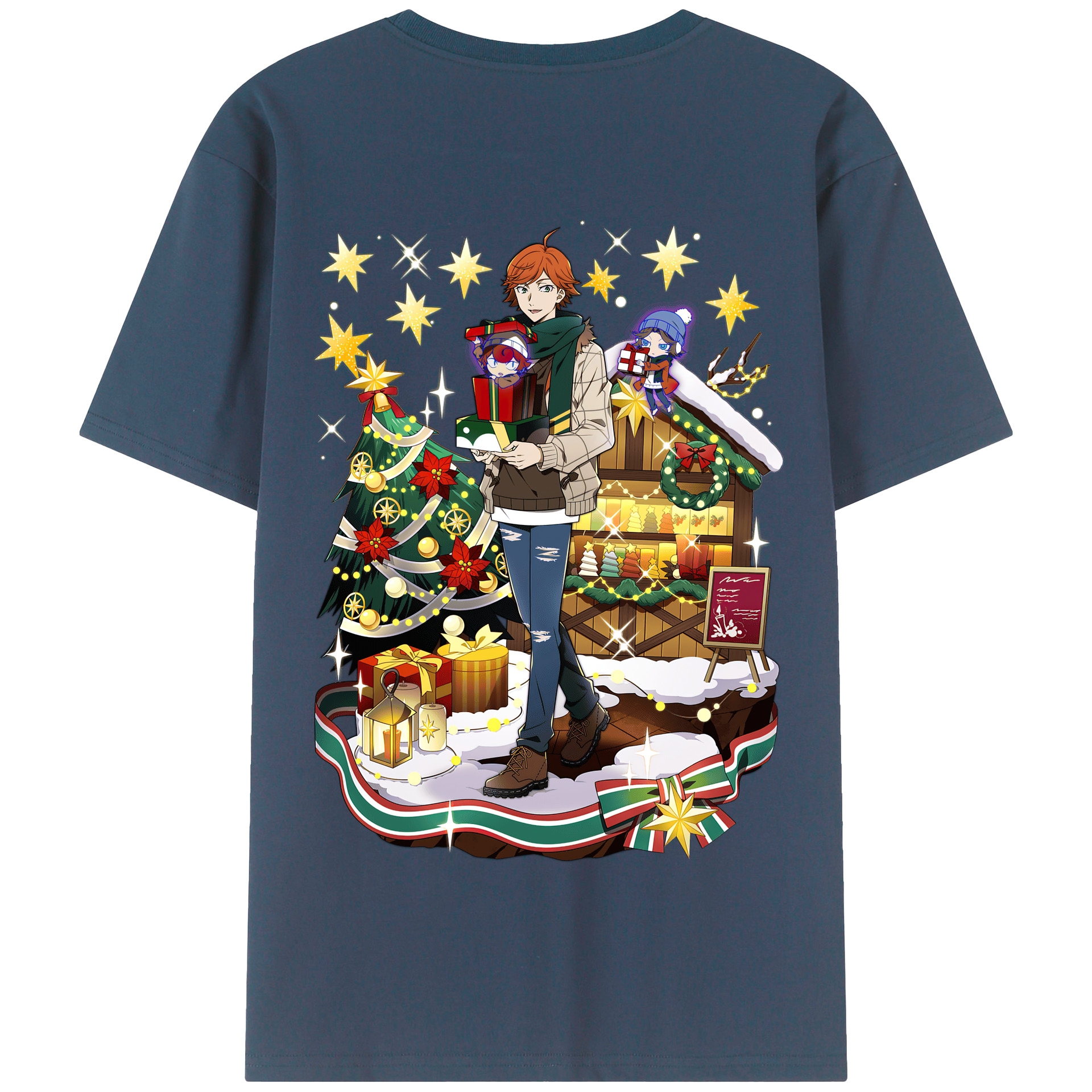 （画像用） 文豪ストレイドッグス Bungo Stray Dogs 綿100％半袖Tシャツ（背面プリント）