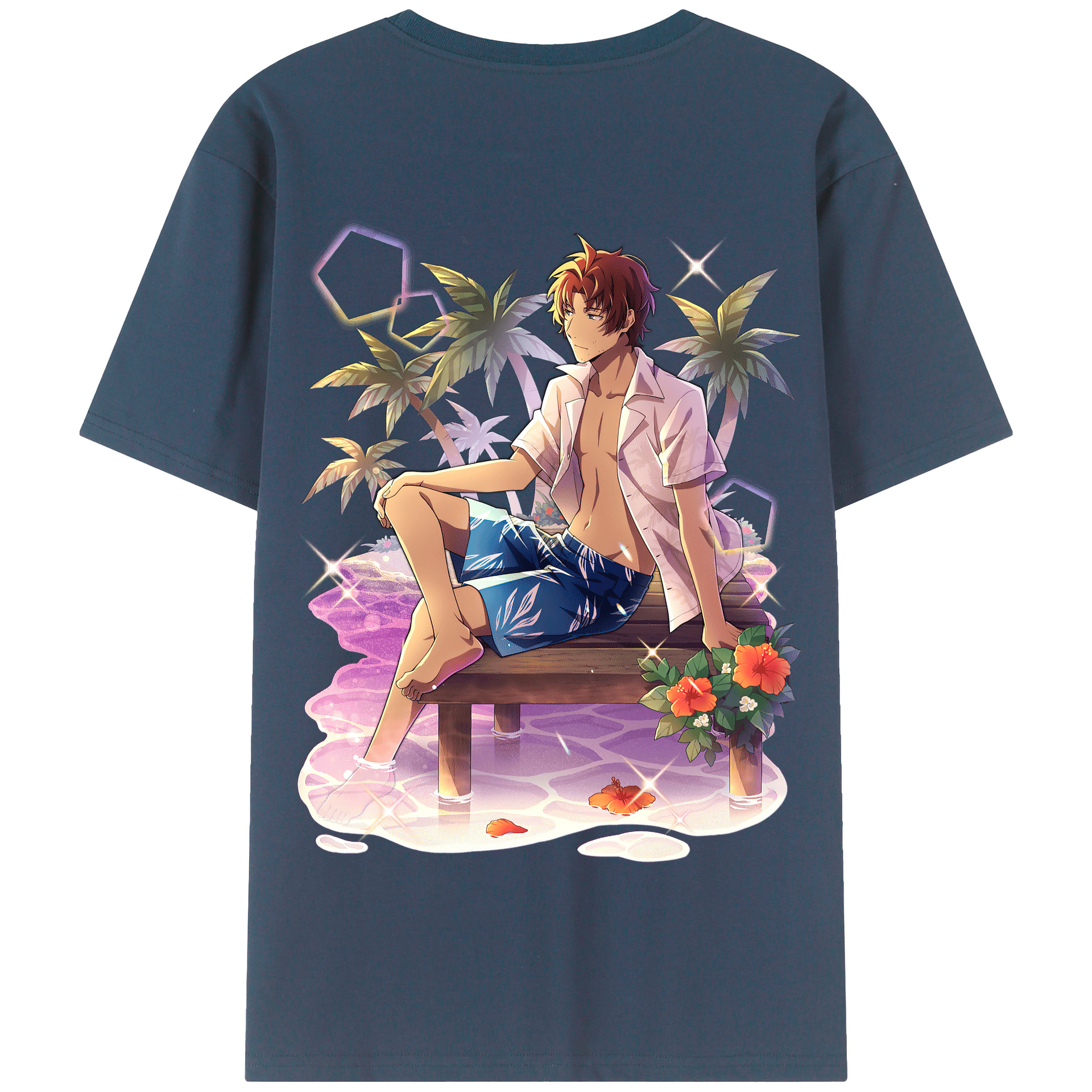 （画像用） 文豪ストレイドッグス Bungo Stray Dogs 綿100％半袖Tシャツ（背面プリント）