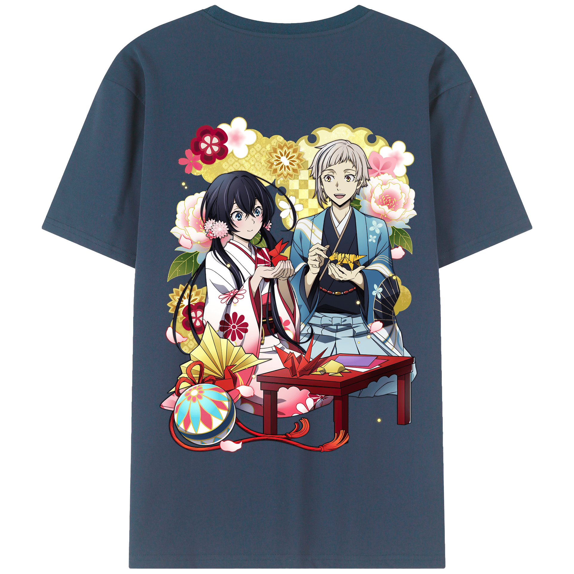 （画像用） 文豪ストレイドッグス Bungo Stray Dogs 綿100％半袖Tシャツ（背面プリント）