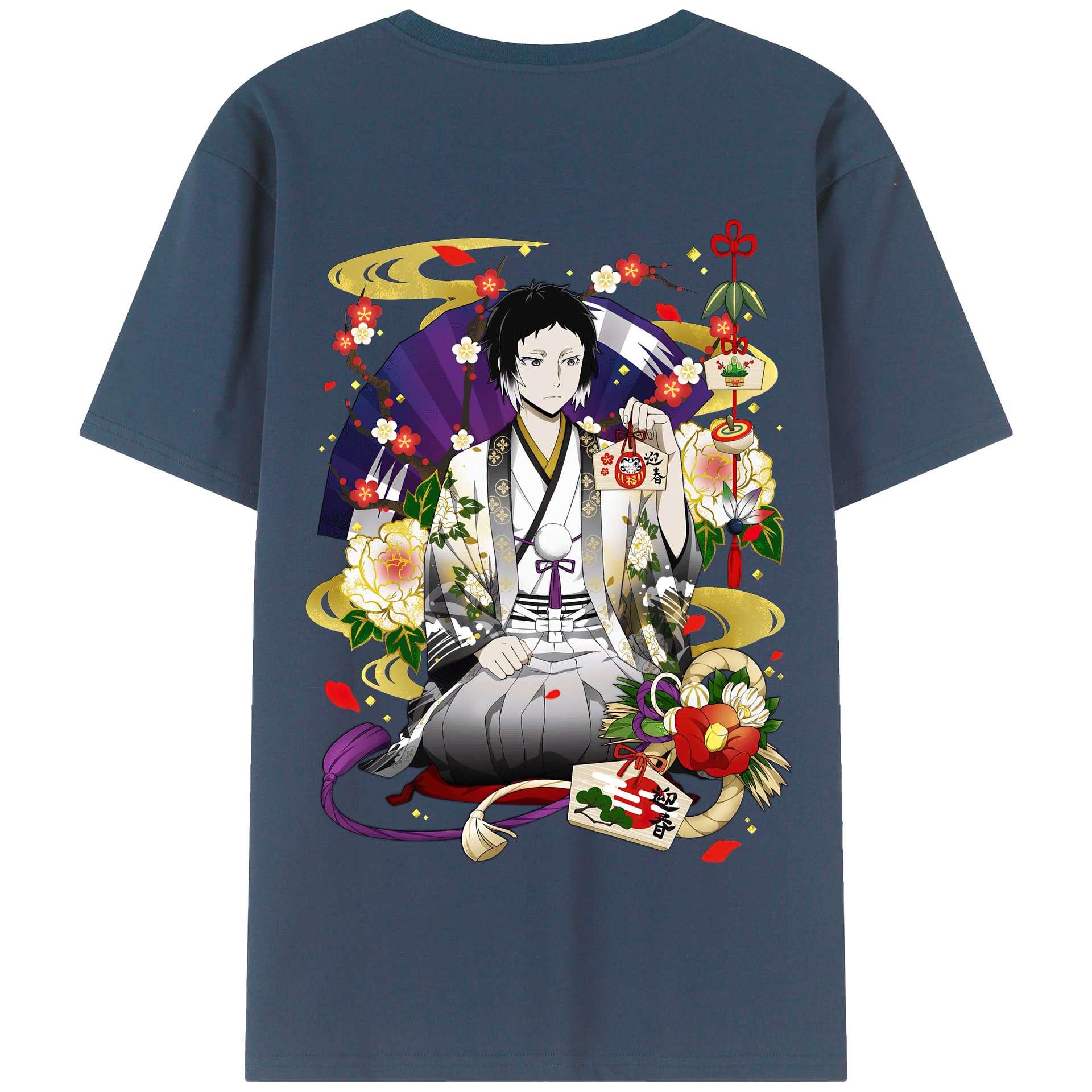 （画像用） 文豪ストレイドッグス Bungo Stray Dogs 綿100％半袖Tシャツ（背面プリント）
