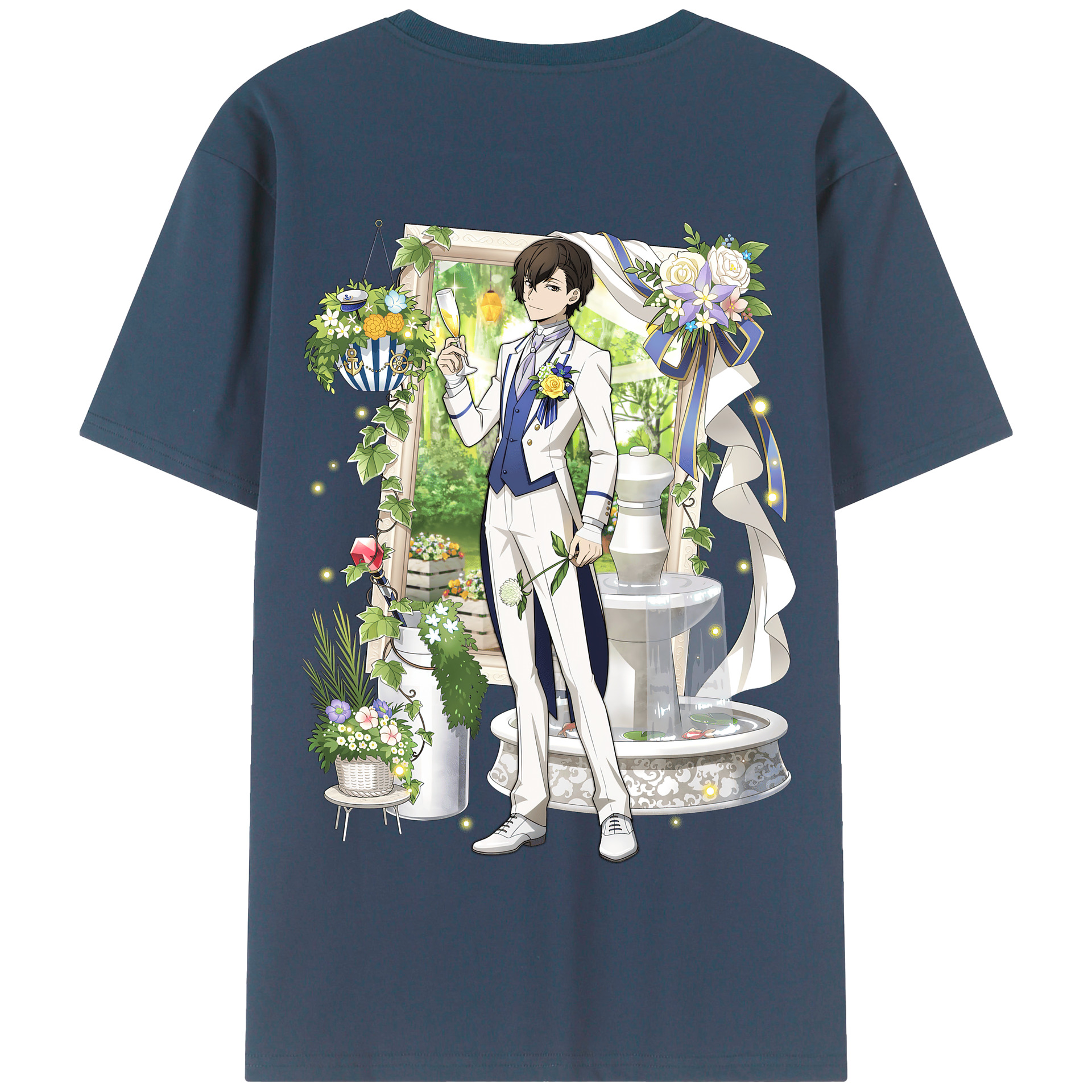 （画像用） 文豪ストレイドッグス Bungo Stray Dogs 綿100％半袖Tシャツ（背面プリント）