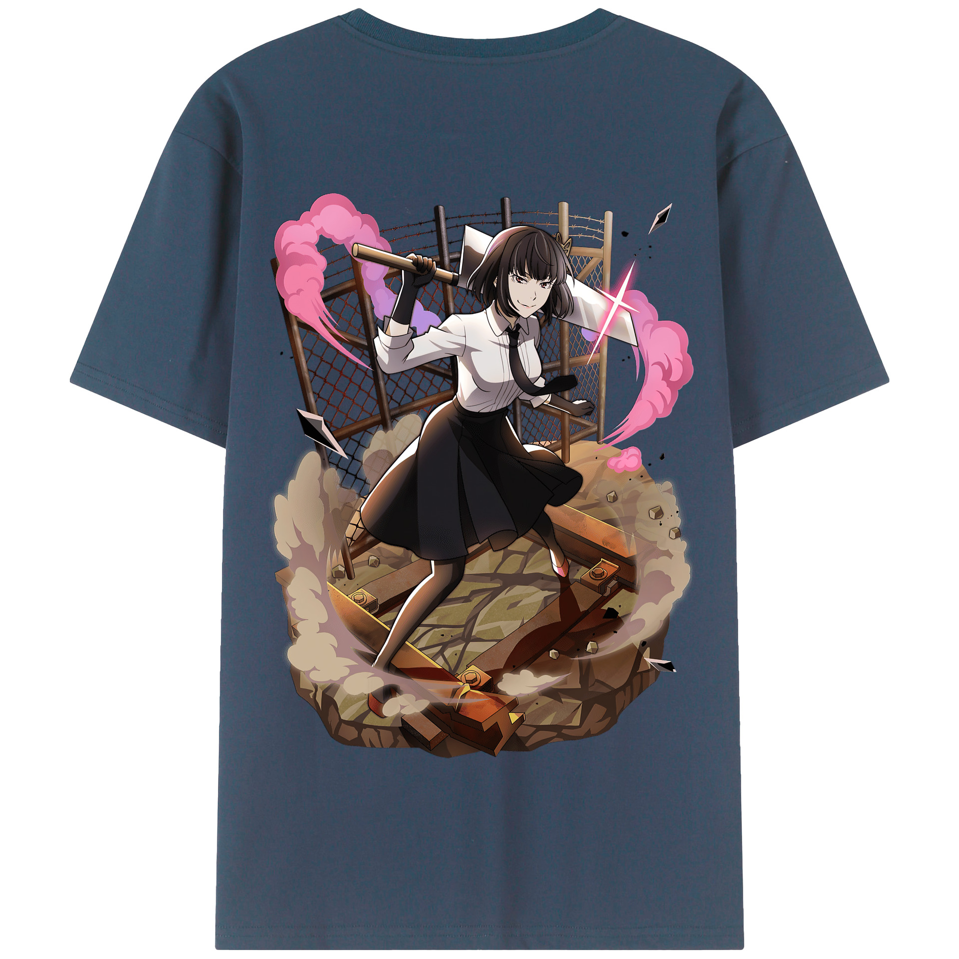 （画像用） 文豪ストレイドッグス Bungo Stray Dogs 綿100％半袖Tシャツ（背面プリント）
