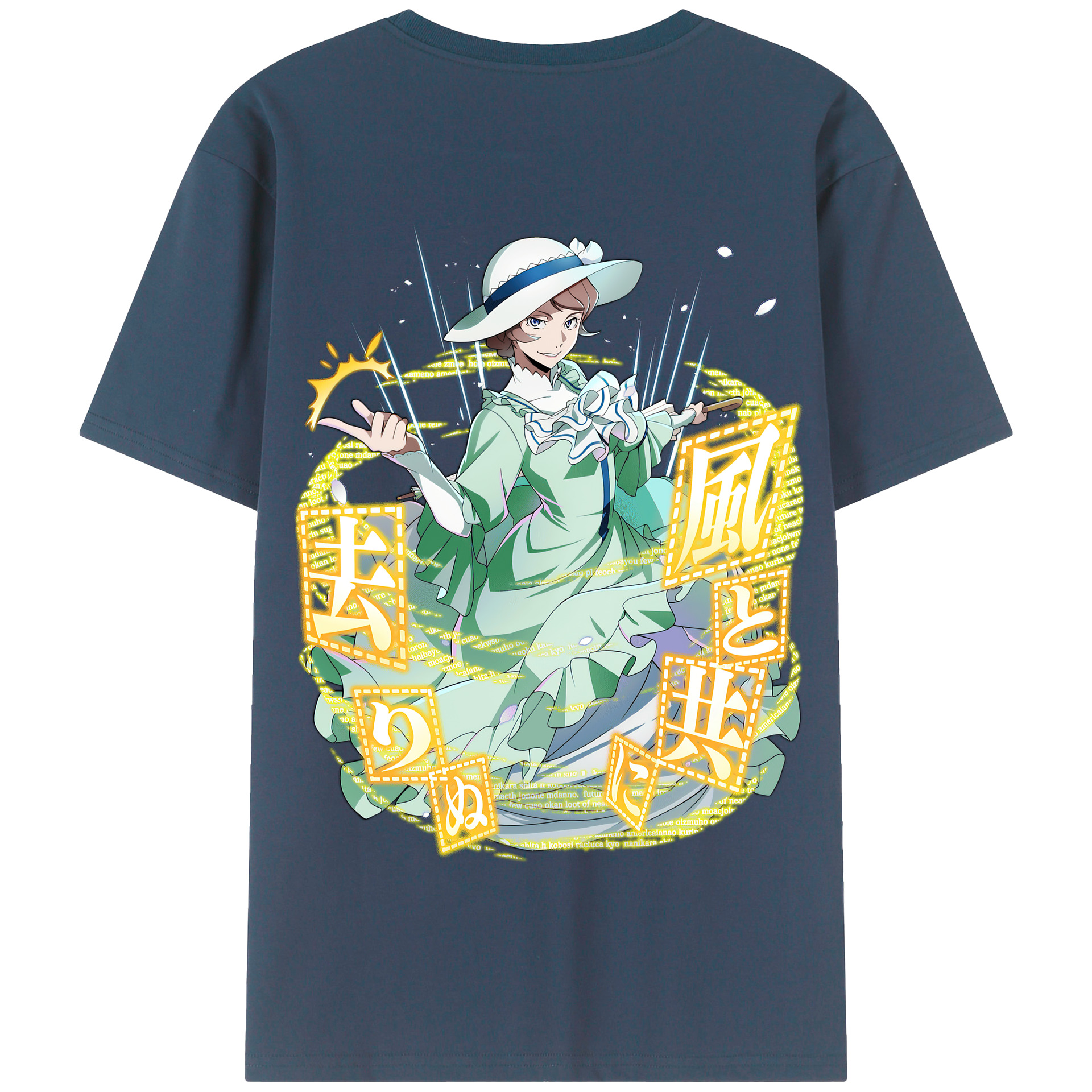 （画像用） 文豪ストレイドッグス Bungo Stray Dogs 綿100％半袖Tシャツ（背面プリント）