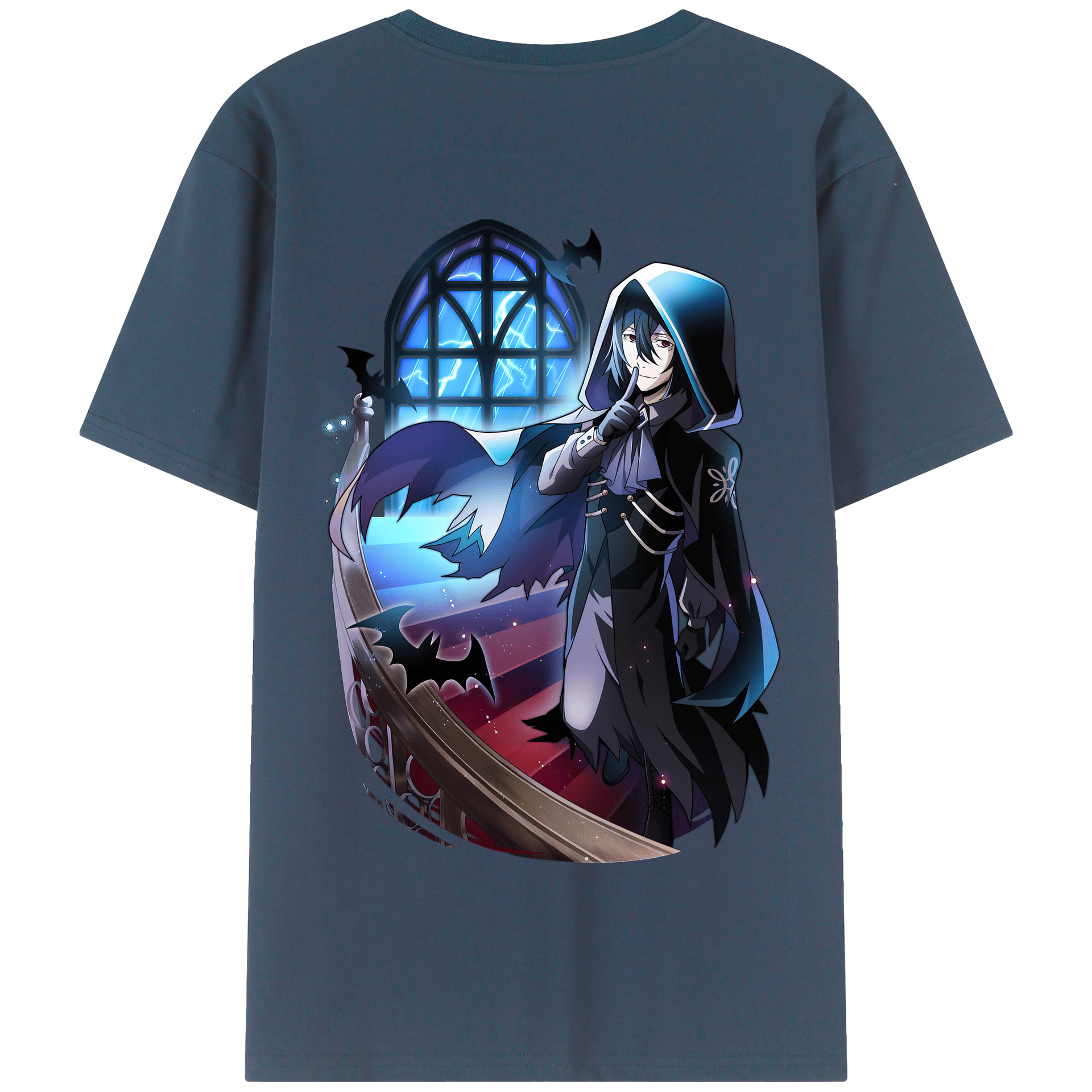（画像用） 文豪ストレイドッグス Bungo Stray Dogs 綿100％半袖Tシャツ（背面プリント）