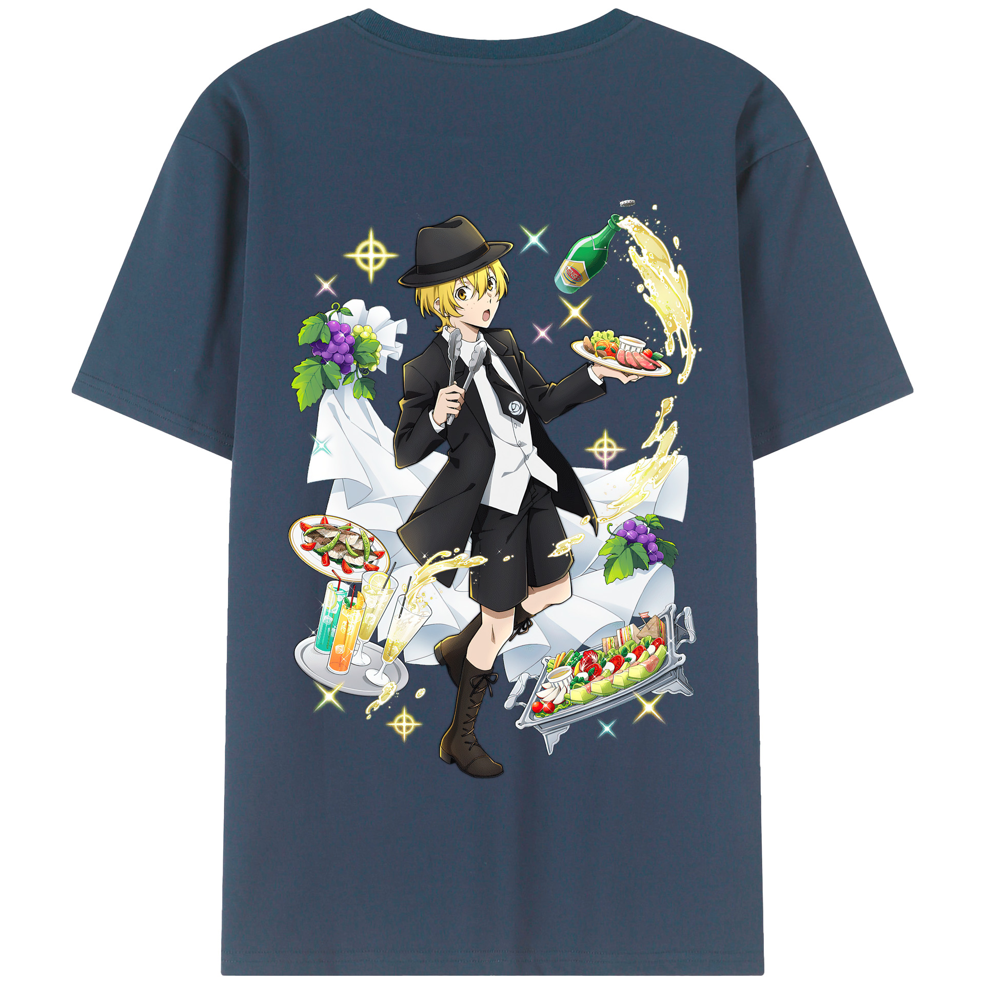 （画像用） 文豪ストレイドッグス Bungo Stray Dogs 綿100％半袖Tシャツ（背面プリント）