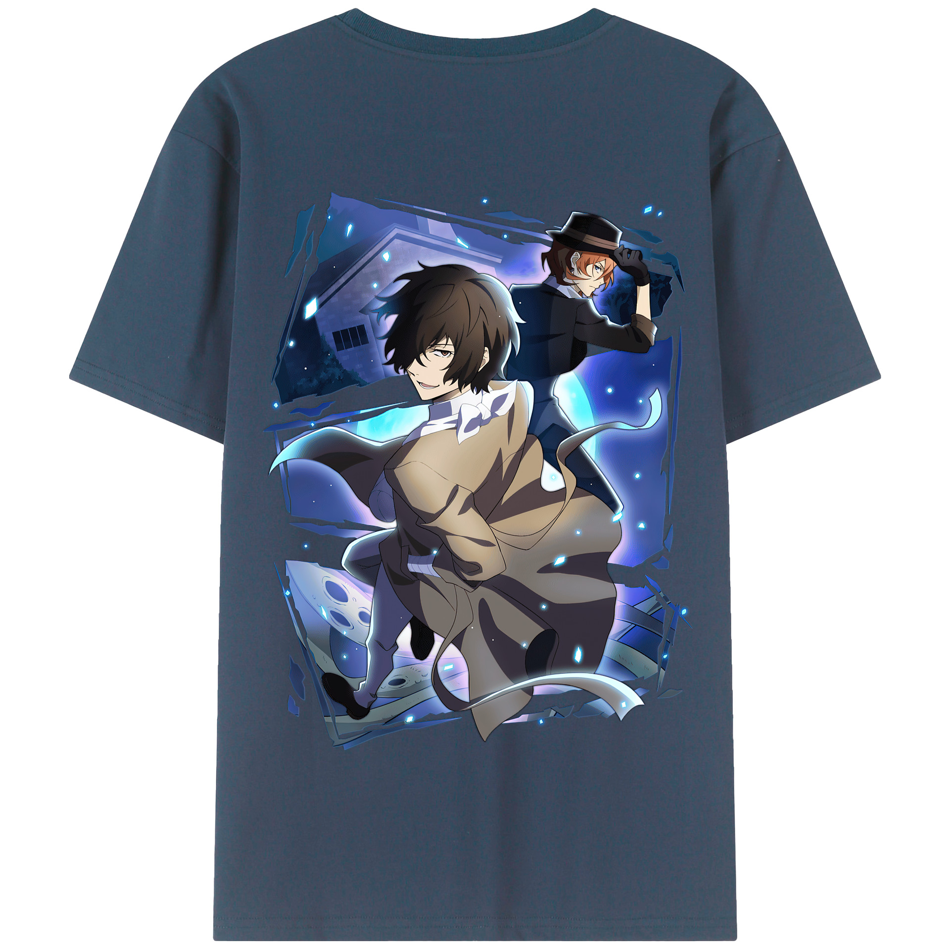 （画像用） 文豪ストレイドッグス Bungo Stray Dogs 綿100％半袖Tシャツ（背面プリント）