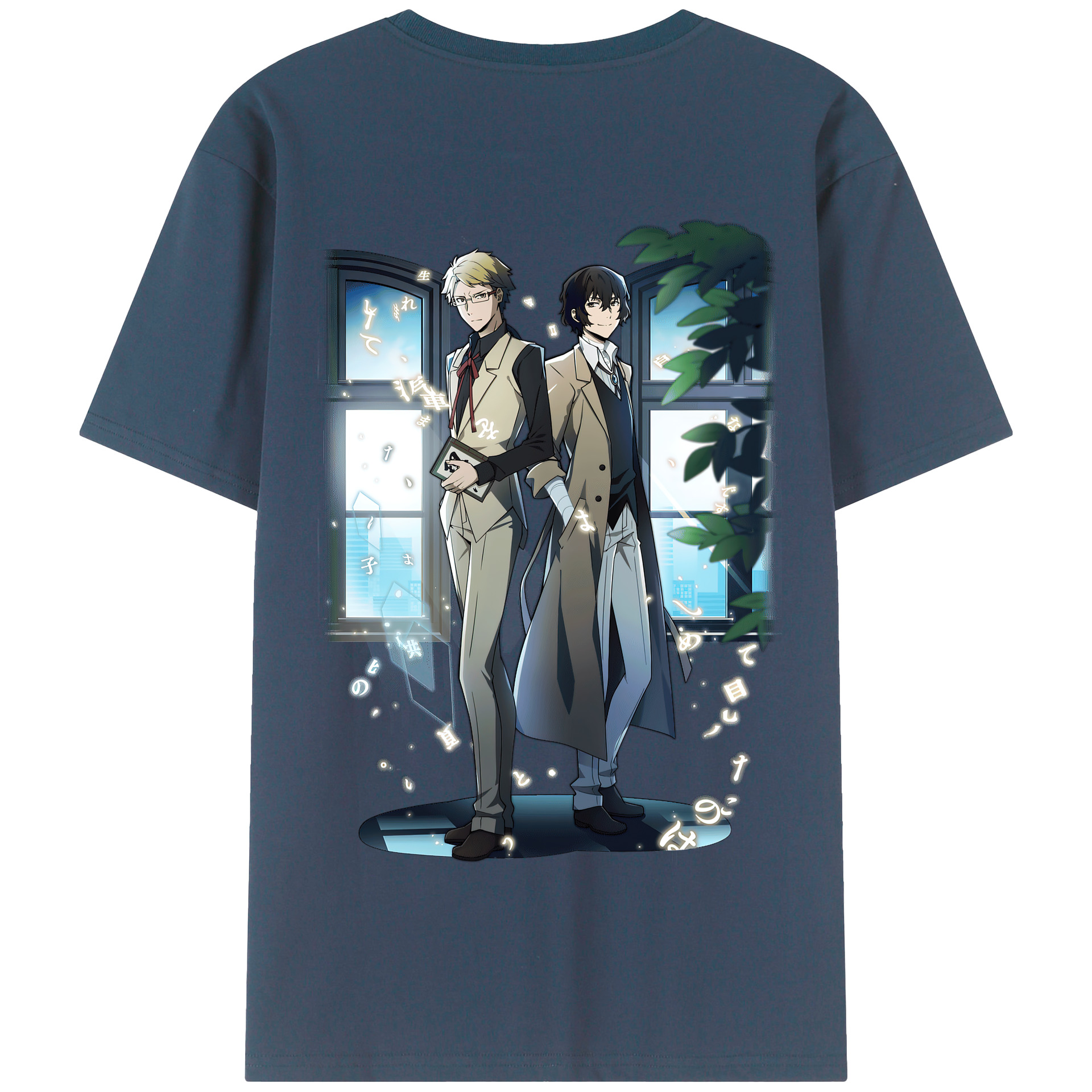 （画像用） 文豪ストレイドッグス Bungo Stray Dogs 綿100％半袖Tシャツ（背面プリント）