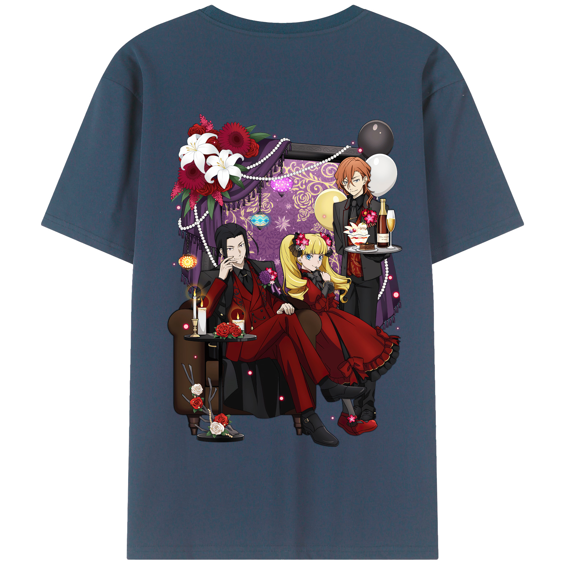 （画像用） 文豪ストレイドッグス Bungo Stray Dogs 綿100％半袖Tシャツ（背面プリント）