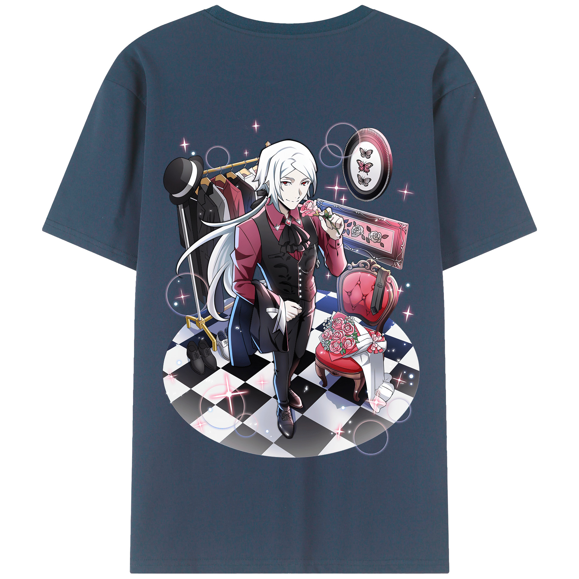 （画像用） 文豪ストレイドッグス Bungo Stray Dogs 綿100％半袖Tシャツ（背面プリント）