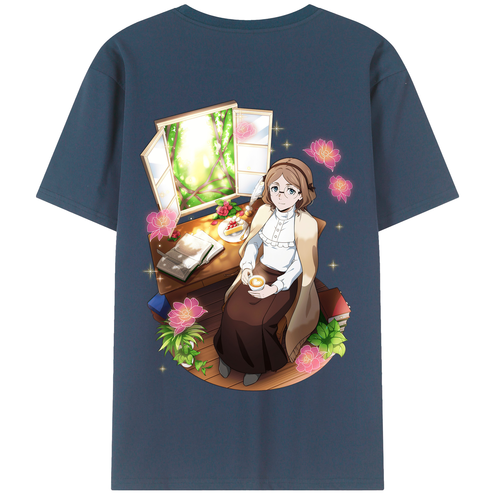 （画像用） 文豪ストレイドッグス Bungo Stray Dogs 綿100％半袖Tシャツ（背面プリント）