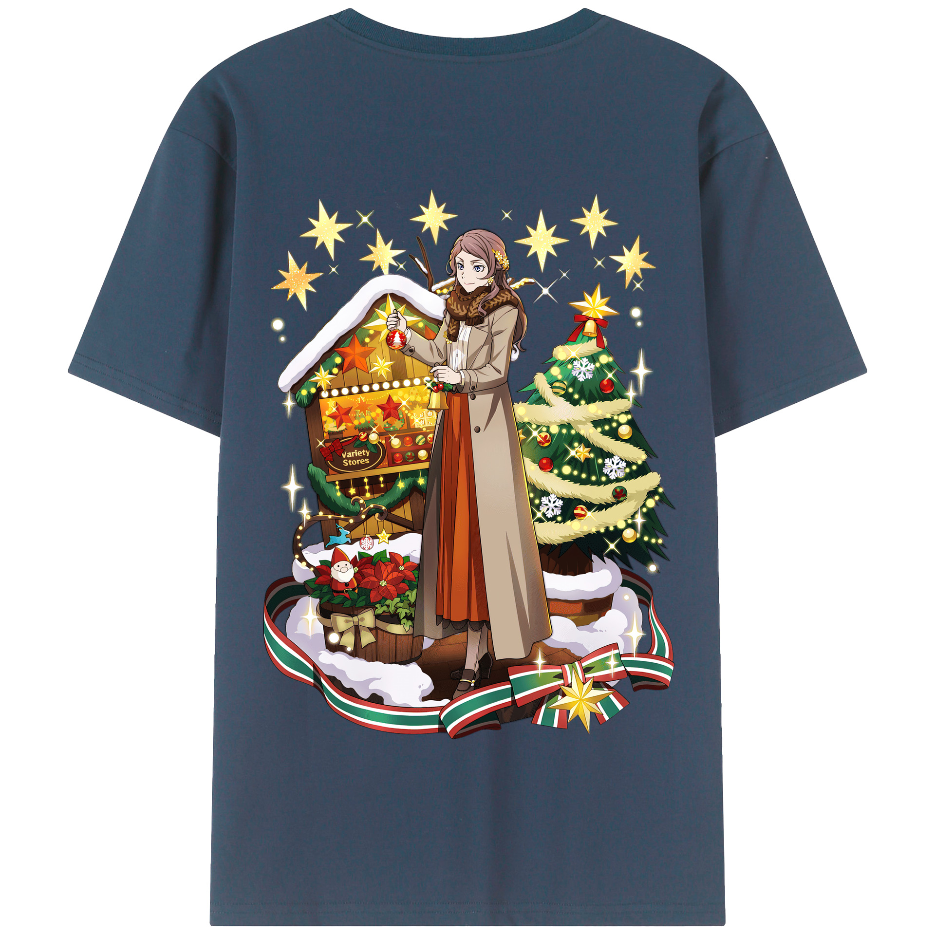 （画像用） 文豪ストレイドッグス Bungo Stray Dogs 綿100％半袖Tシャツ（背面プリント）
