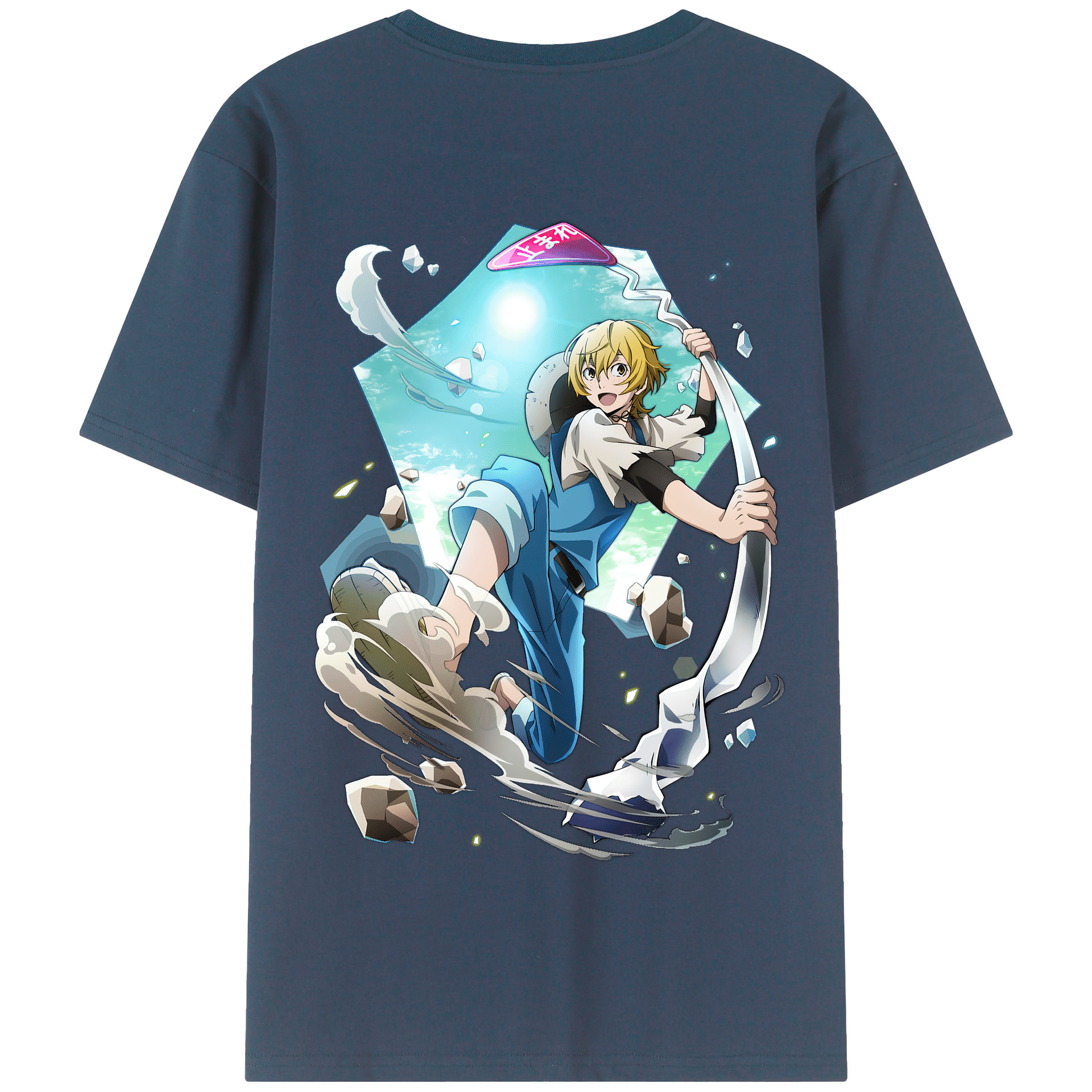 （画像用） 文豪ストレイドッグス Bungo Stray Dogs 綿100％半袖Tシャツ（背面プリント）