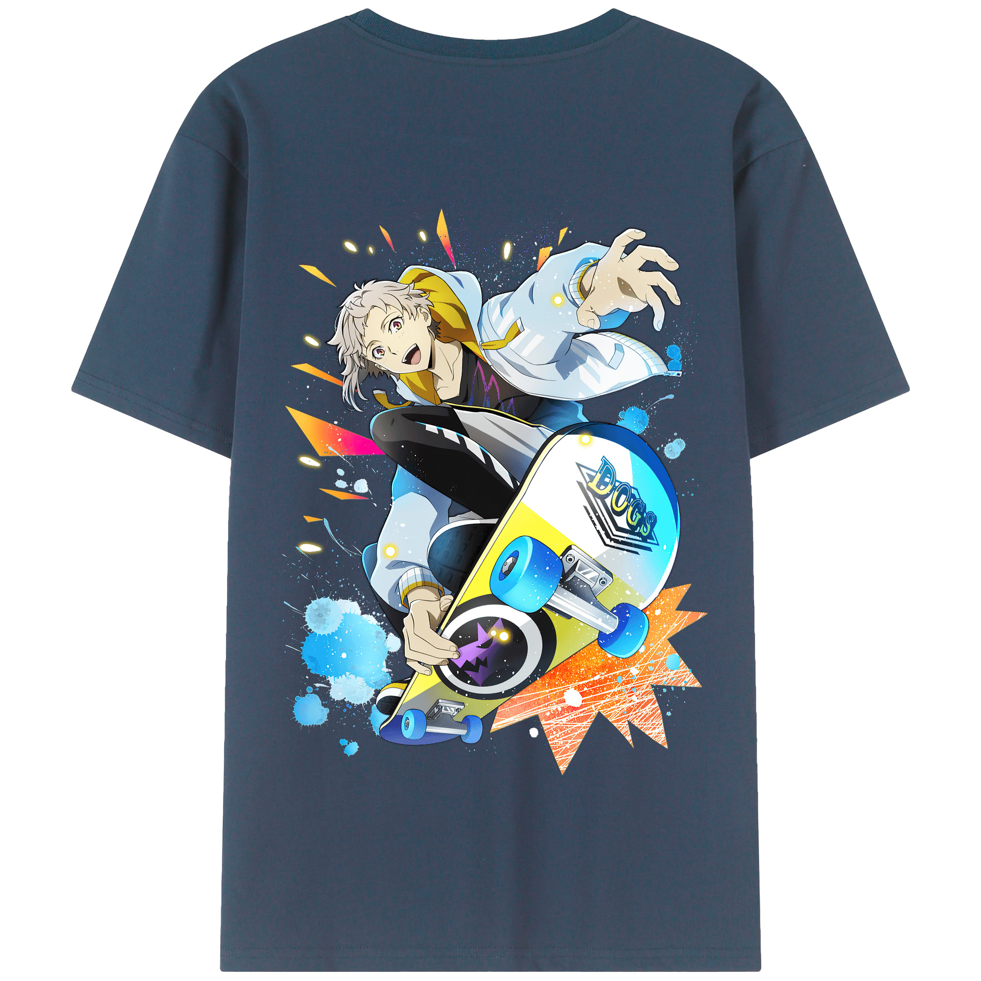 （画像用） 文豪ストレイドッグス Bungo Stray Dogs 綿100％半袖Tシャツ（背面プリント）