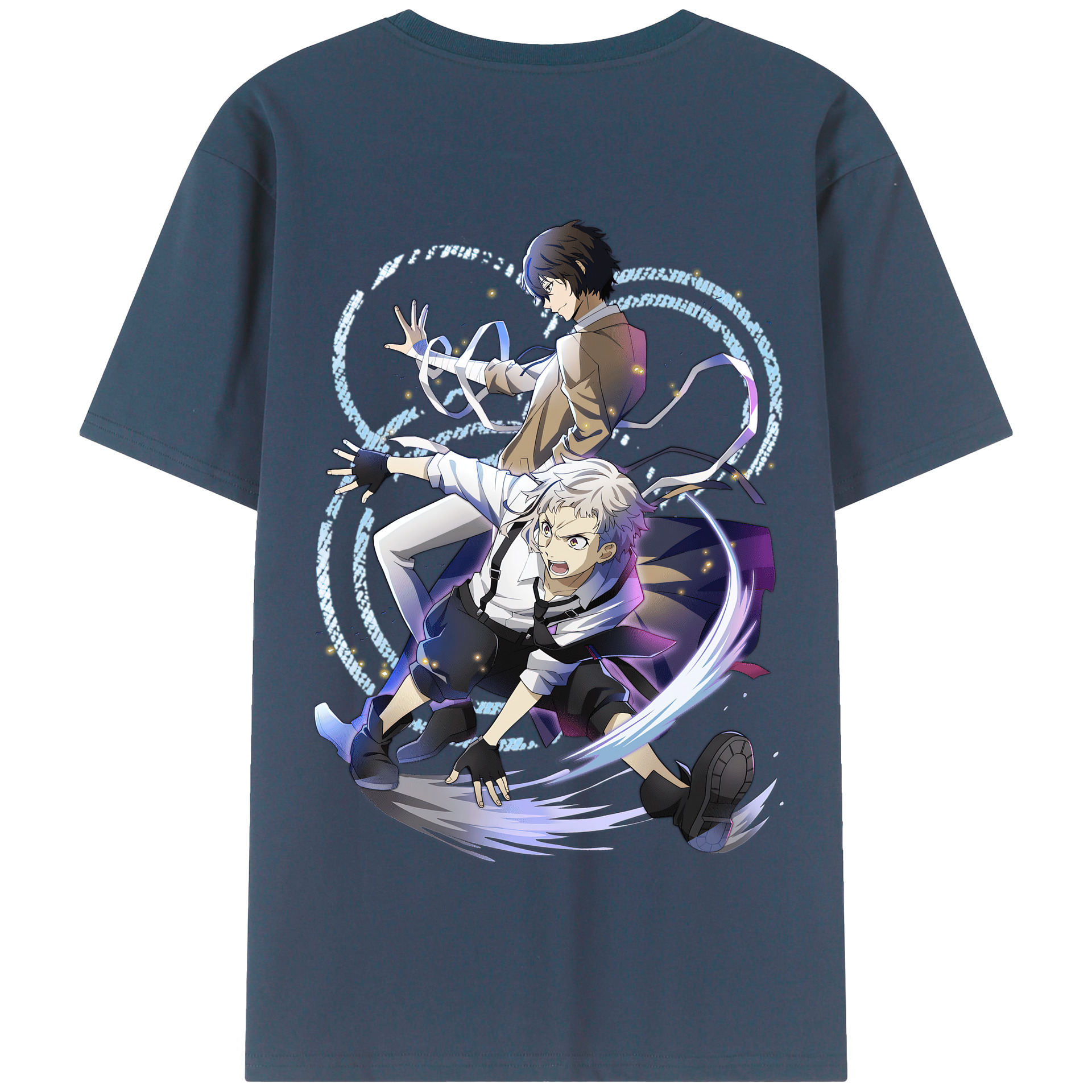 （画像用） 文豪ストレイドッグス Bungo Stray Dogs 綿100％半袖Tシャツ（背面プリント）