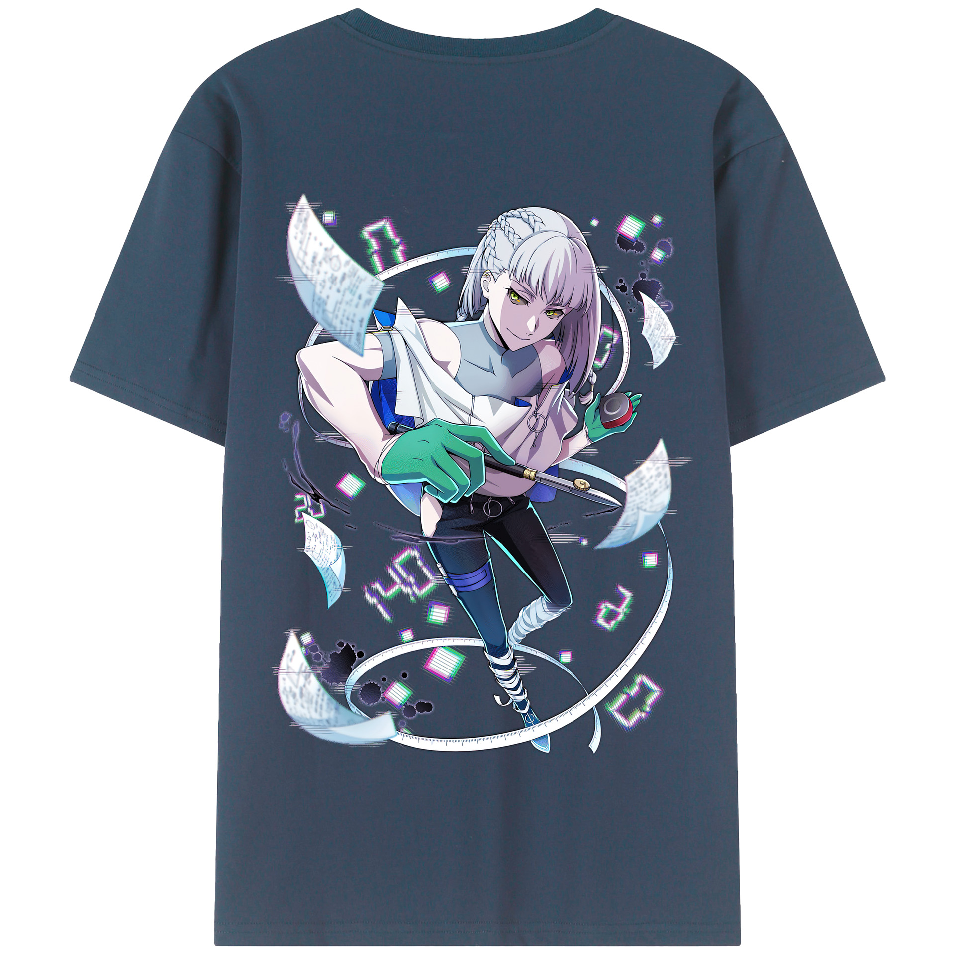 （画像用） 文豪ストレイドッグス Bungo Stray Dogs 綿100％半袖Tシャツ（背面プリント）