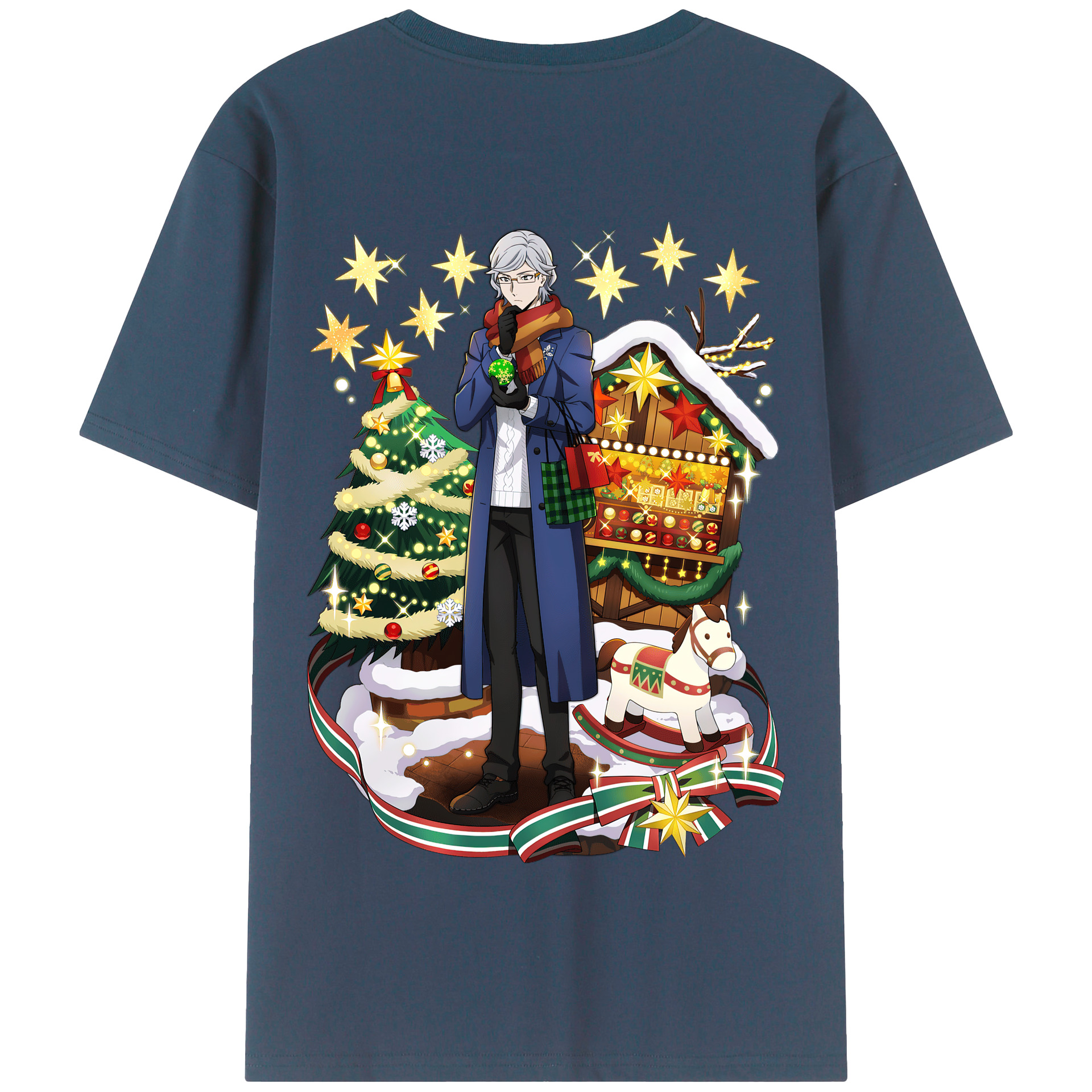 （画像用） 文豪ストレイドッグス Bungo Stray Dogs 綿100％半袖Tシャツ（背面プリント）