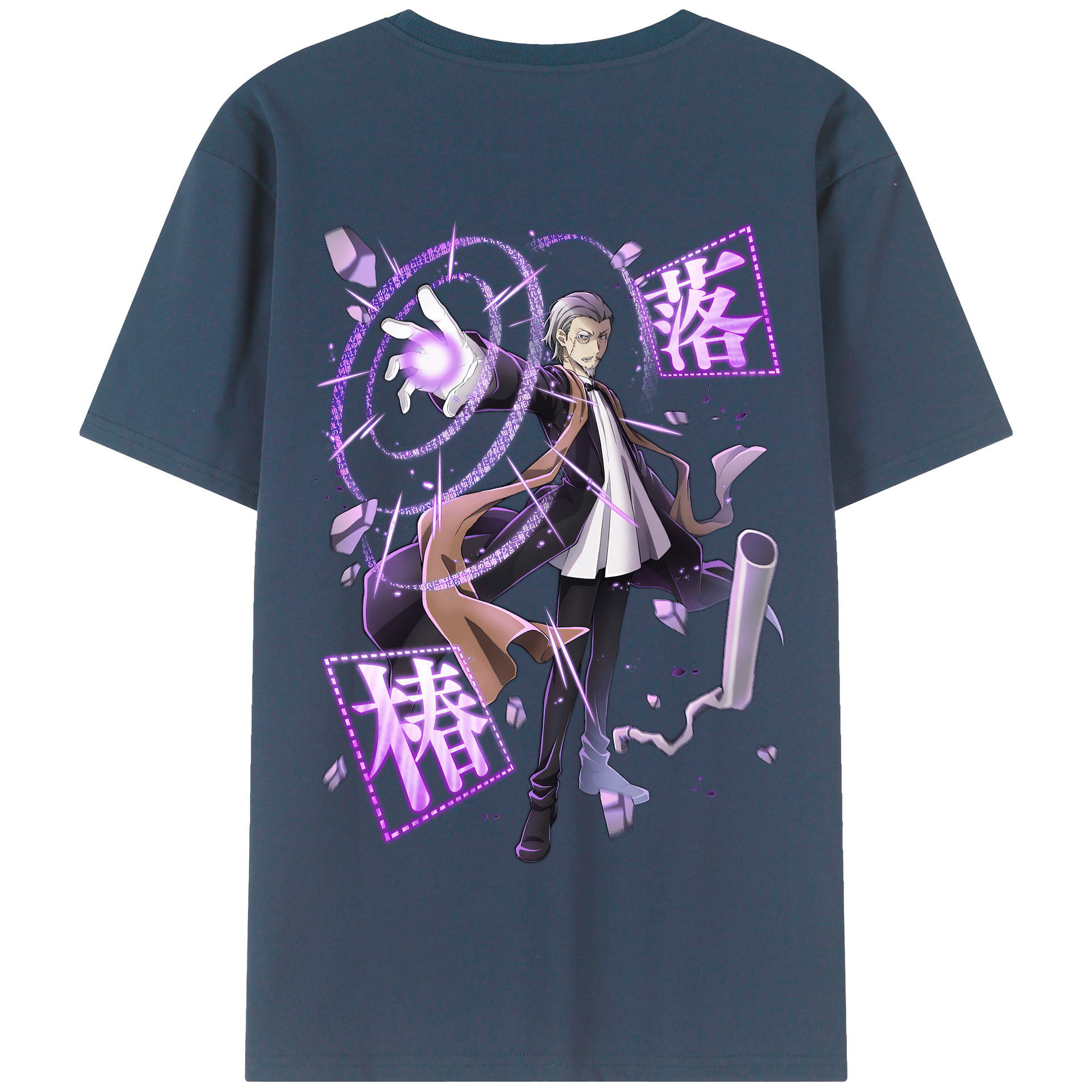 （画像用） 文豪ストレイドッグス Bungo Stray Dogs 綿100％半袖Tシャツ（背面プリント）