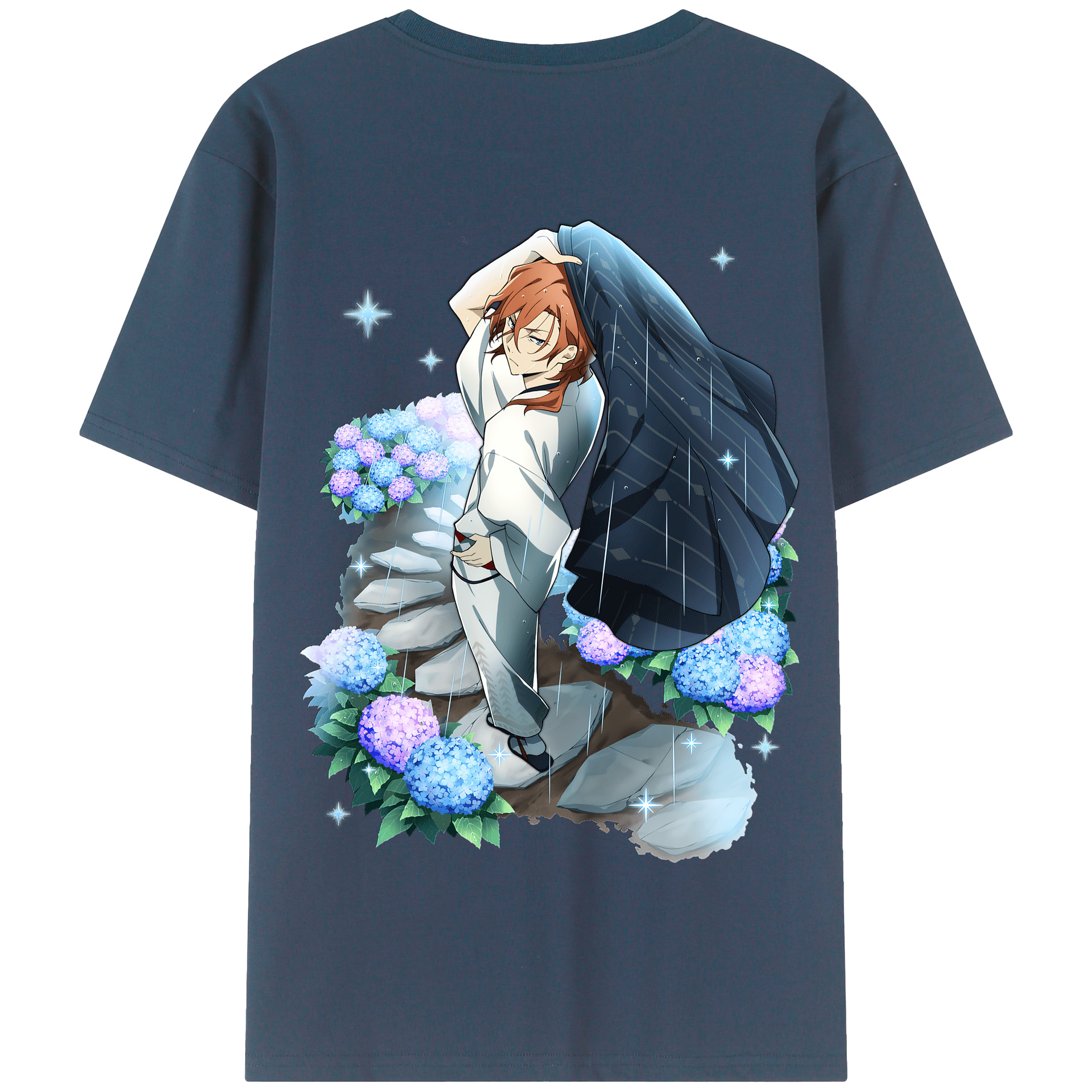 （画像用） 文豪ストレイドッグス Bungo Stray Dogs 綿100％半袖Tシャツ（背面プリント）
