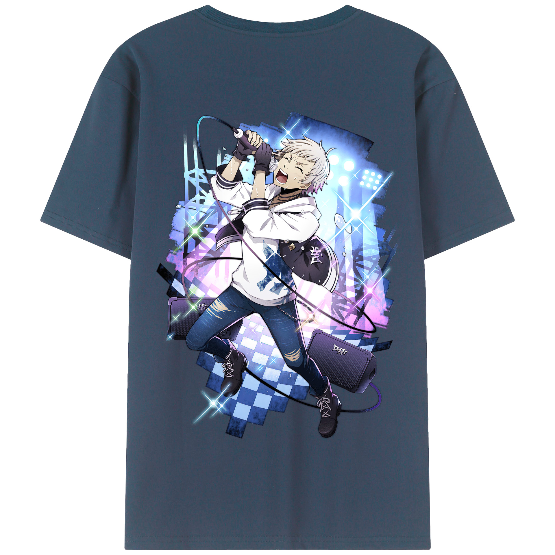 （画像用） 文豪ストレイドッグス Bungo Stray Dogs 綿100％半袖Tシャツ（背面プリント）