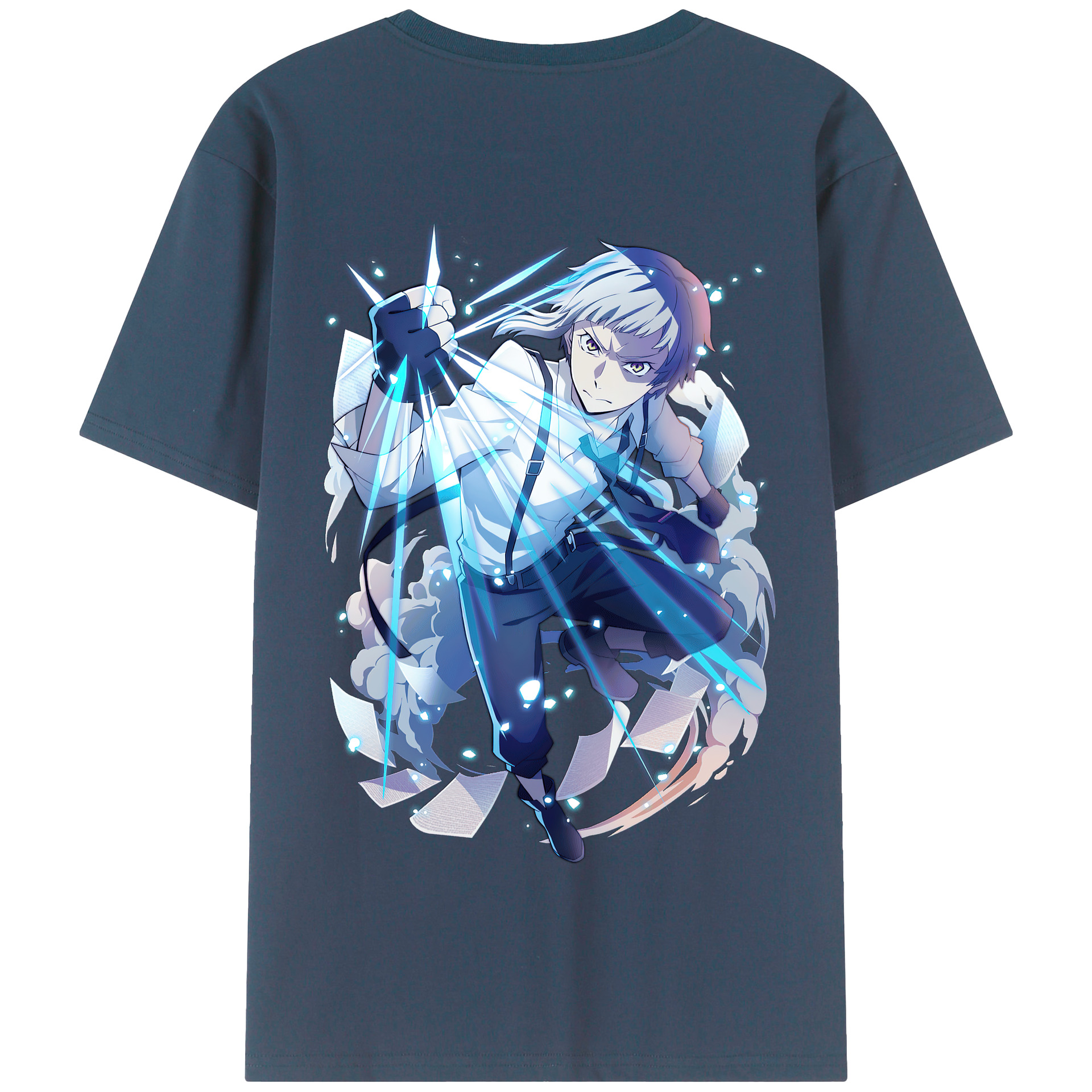 （画像用） 文豪ストレイドッグス Bungo Stray Dogs 綿100％半袖Tシャツ（背面プリント）