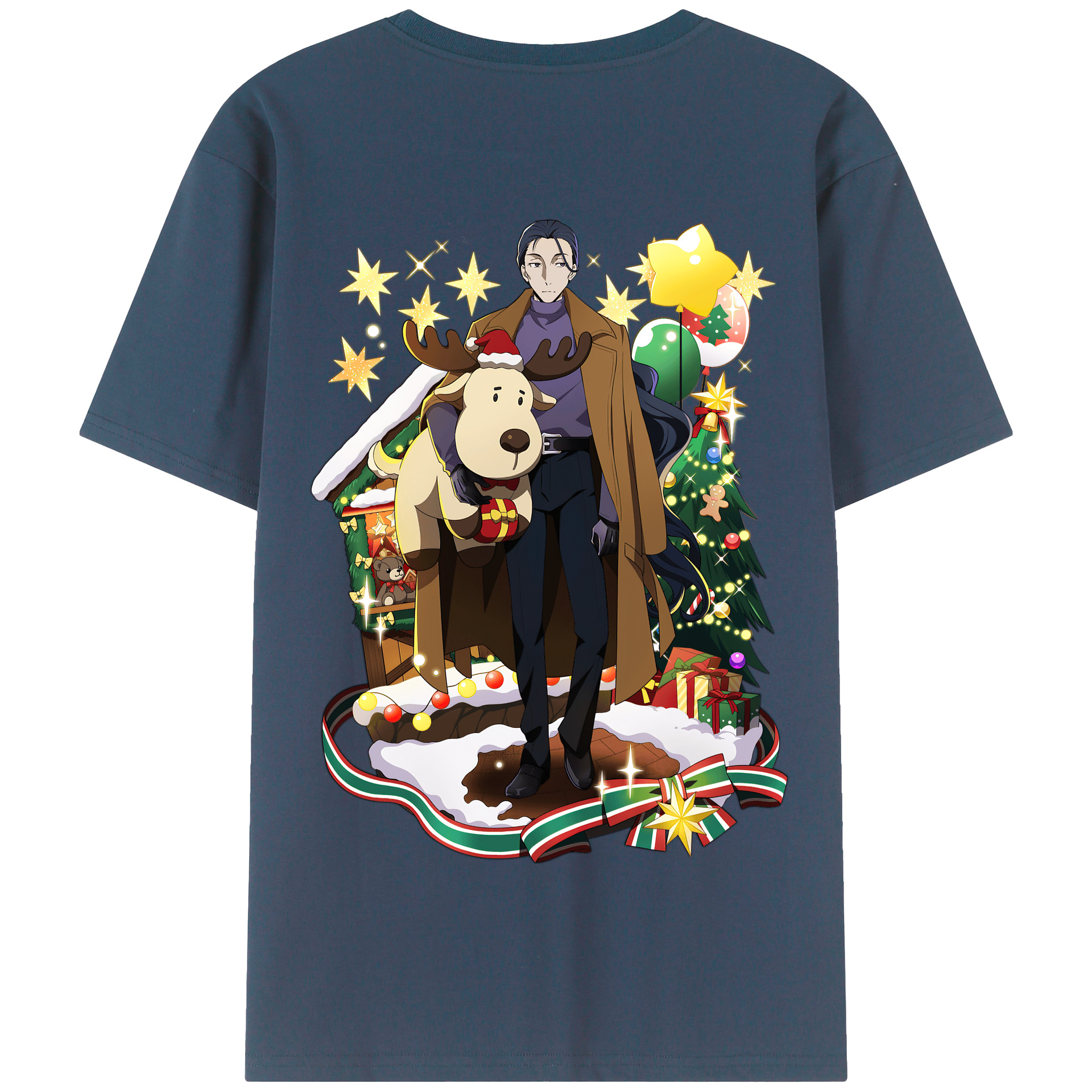 （画像用） 文豪ストレイドッグス Bungo Stray Dogs 綿100％半袖Tシャツ（背面プリント）