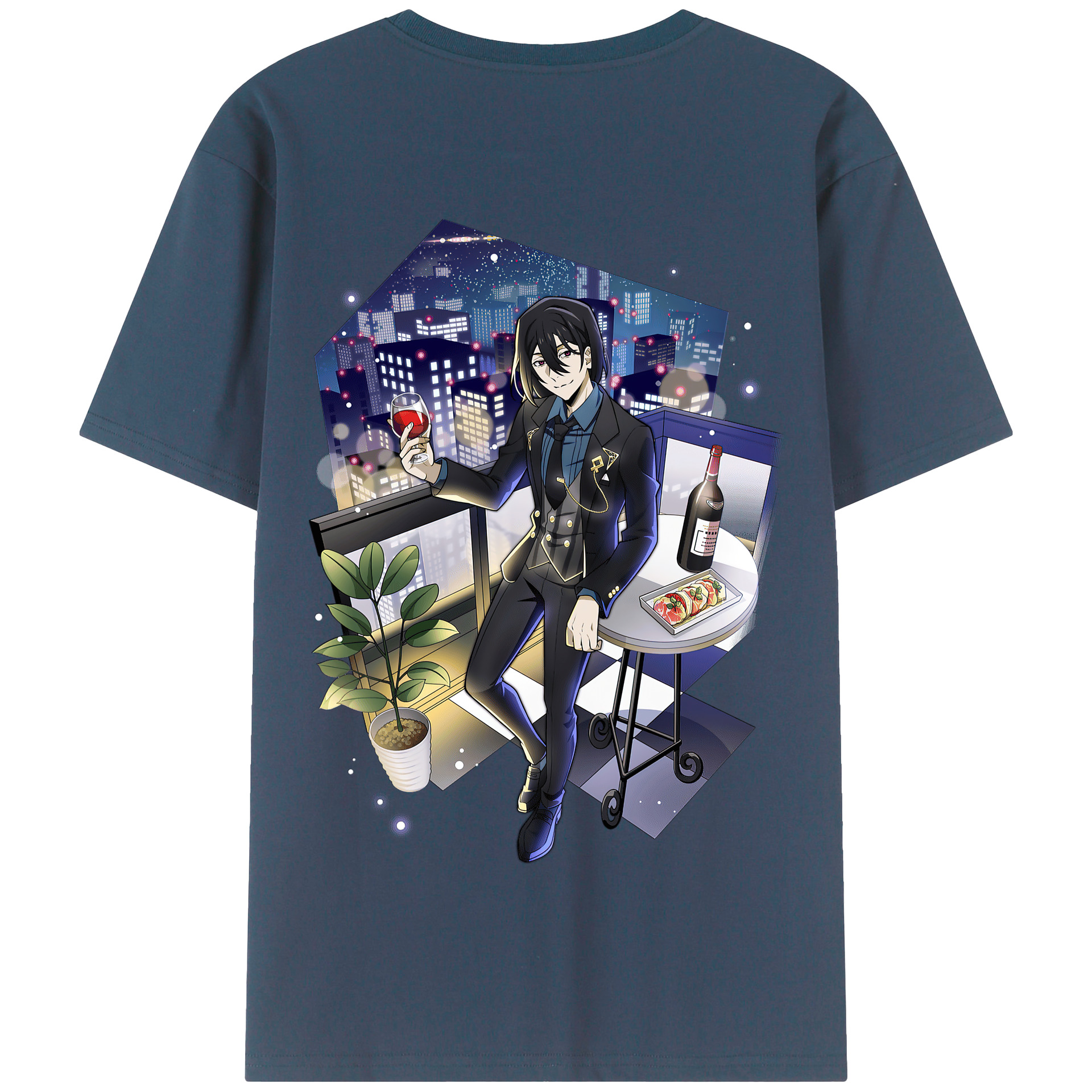 （画像用） 文豪ストレイドッグス Bungo Stray Dogs 綿100％半袖Tシャツ（背面プリント）