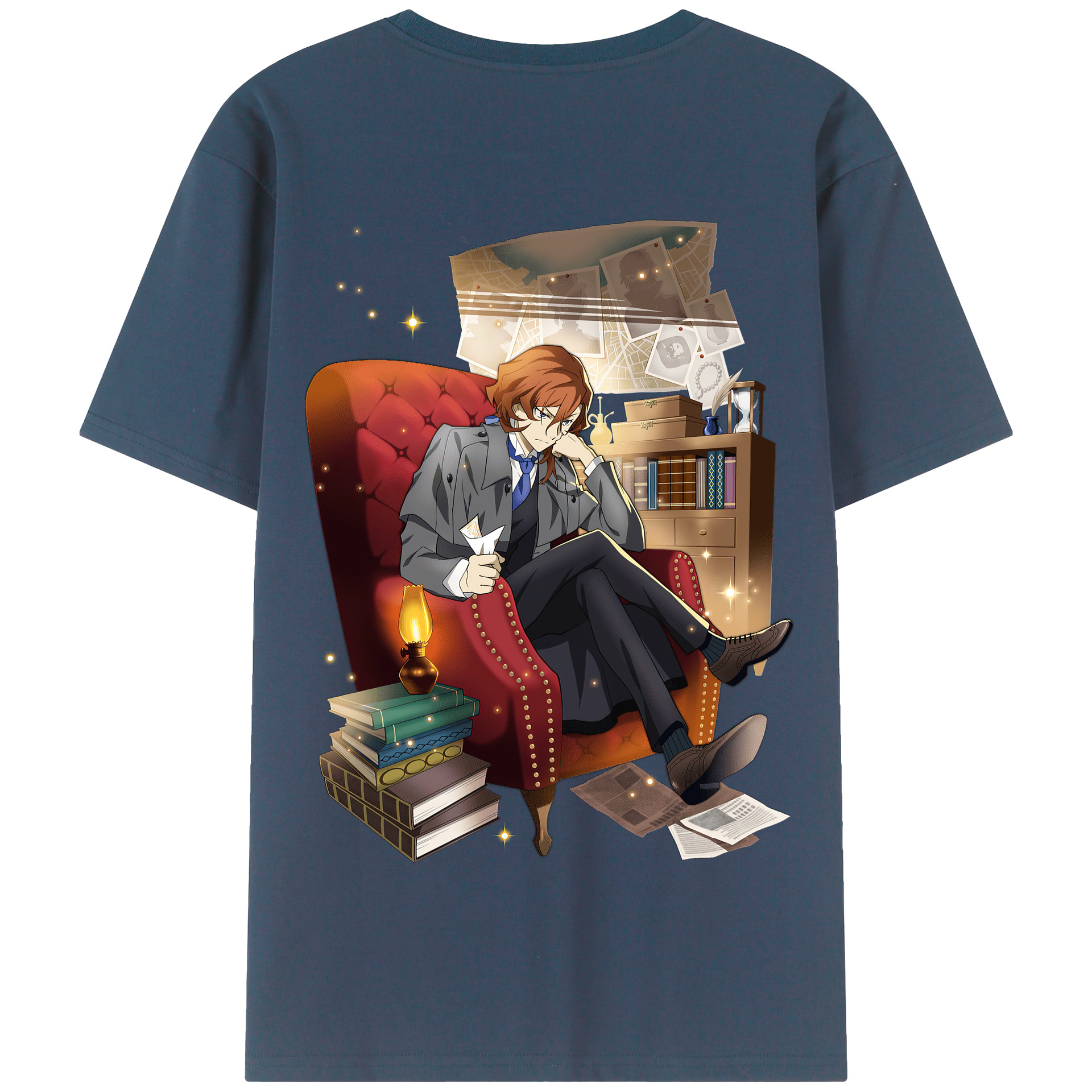 （画像用） 文豪ストレイドッグス Bungo Stray Dogs 綿100％半袖Tシャツ（背面プリント）