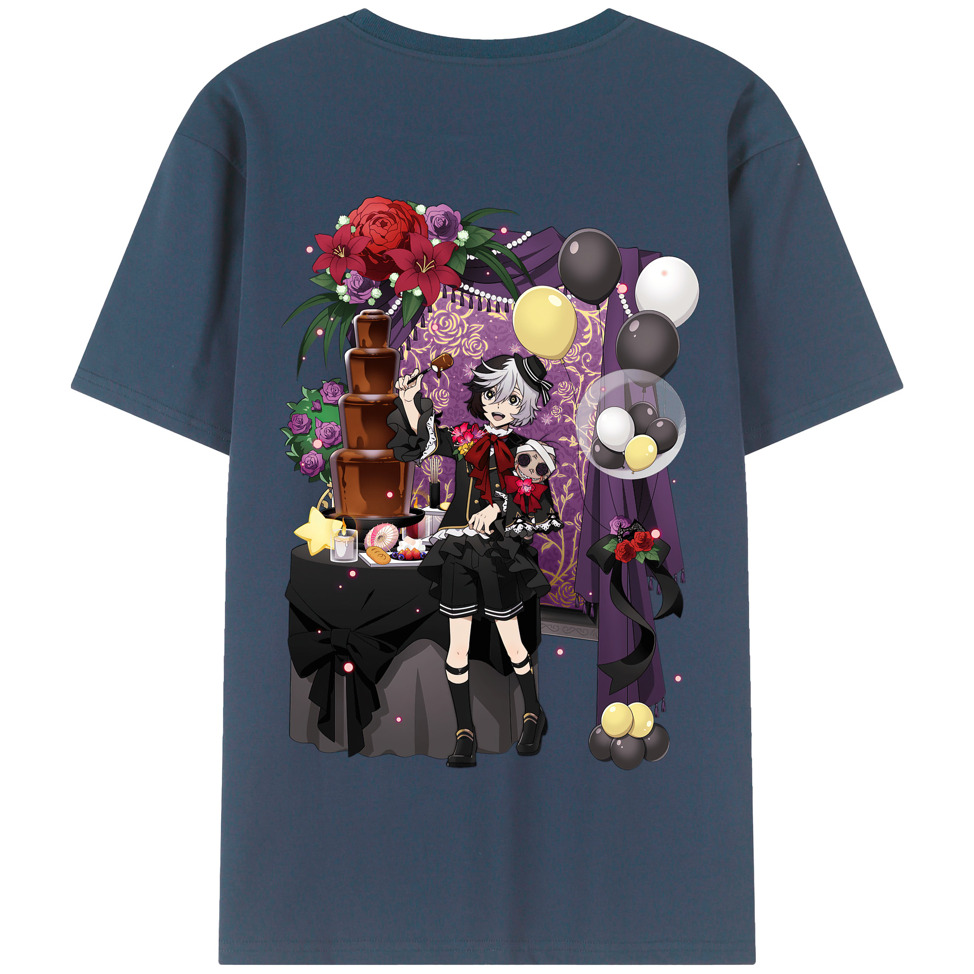 （画像用） 文豪ストレイドッグス Bungo Stray Dogs 綿100％半袖Tシャツ（背面プリント）