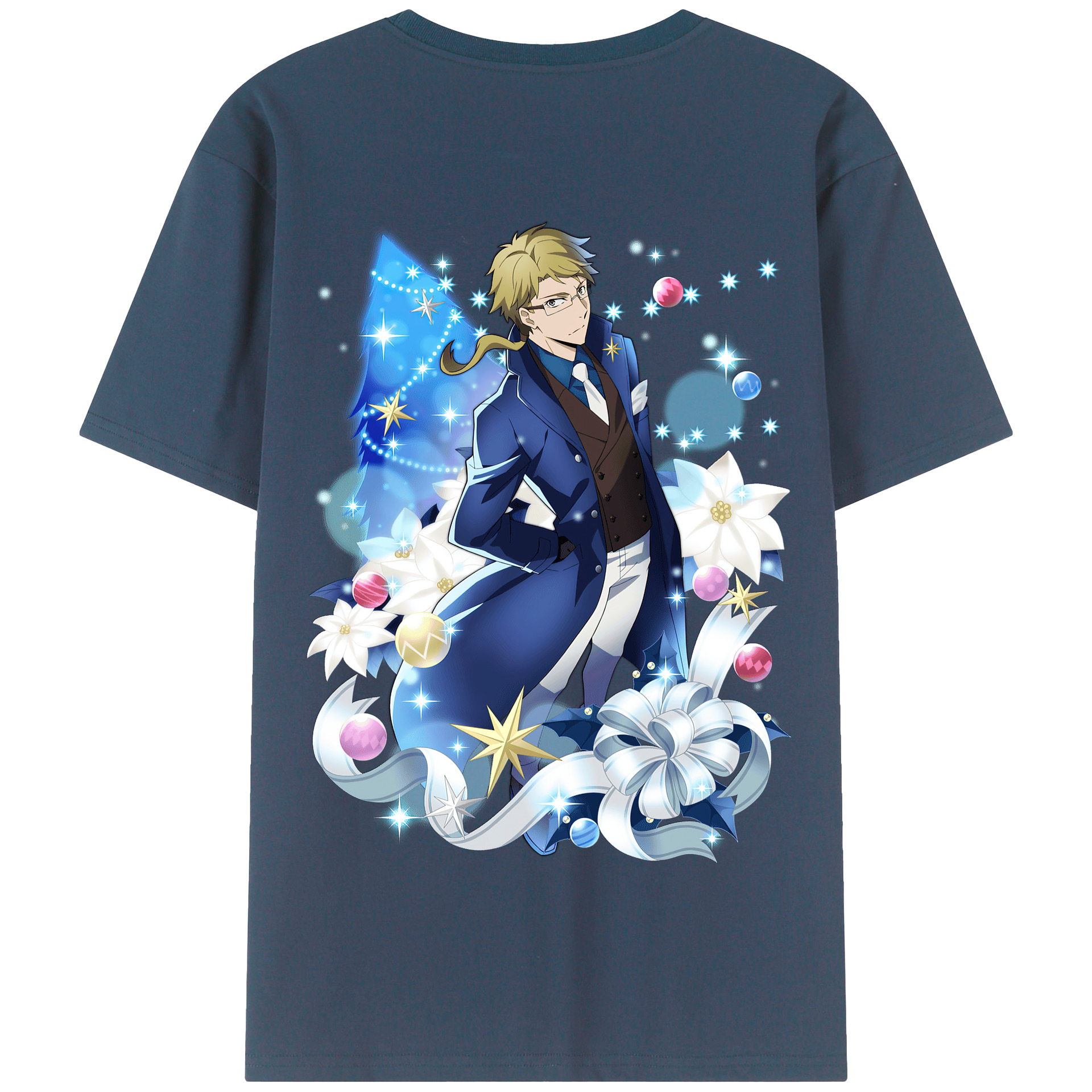 （画像用） 文豪ストレイドッグス Bungo Stray Dogs 綿100％半袖Tシャツ（背面プリント）