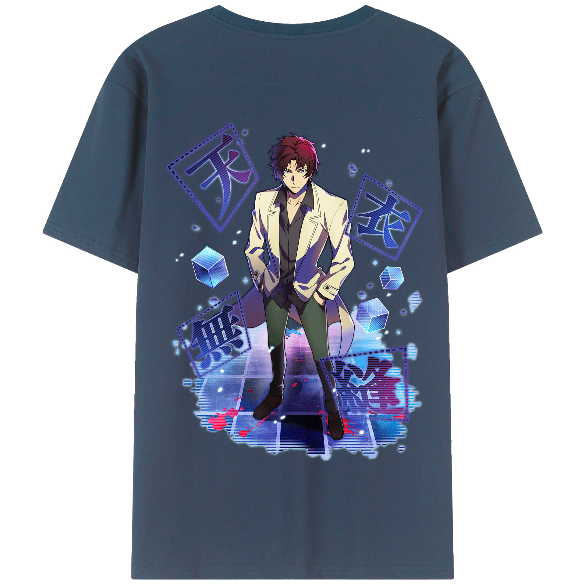 （画像用） 文豪ストレイドッグス Bungo Stray Dogs 綿100％半袖Tシャツ（背面プリント）
