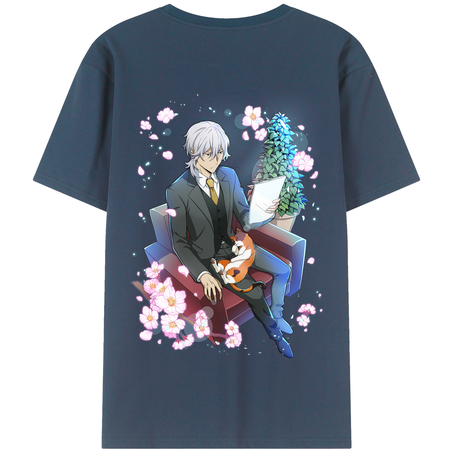 （画像用） 文豪ストレイドッグス Bungo Stray Dogs 綿100％半袖Tシャツ（背面プリント）