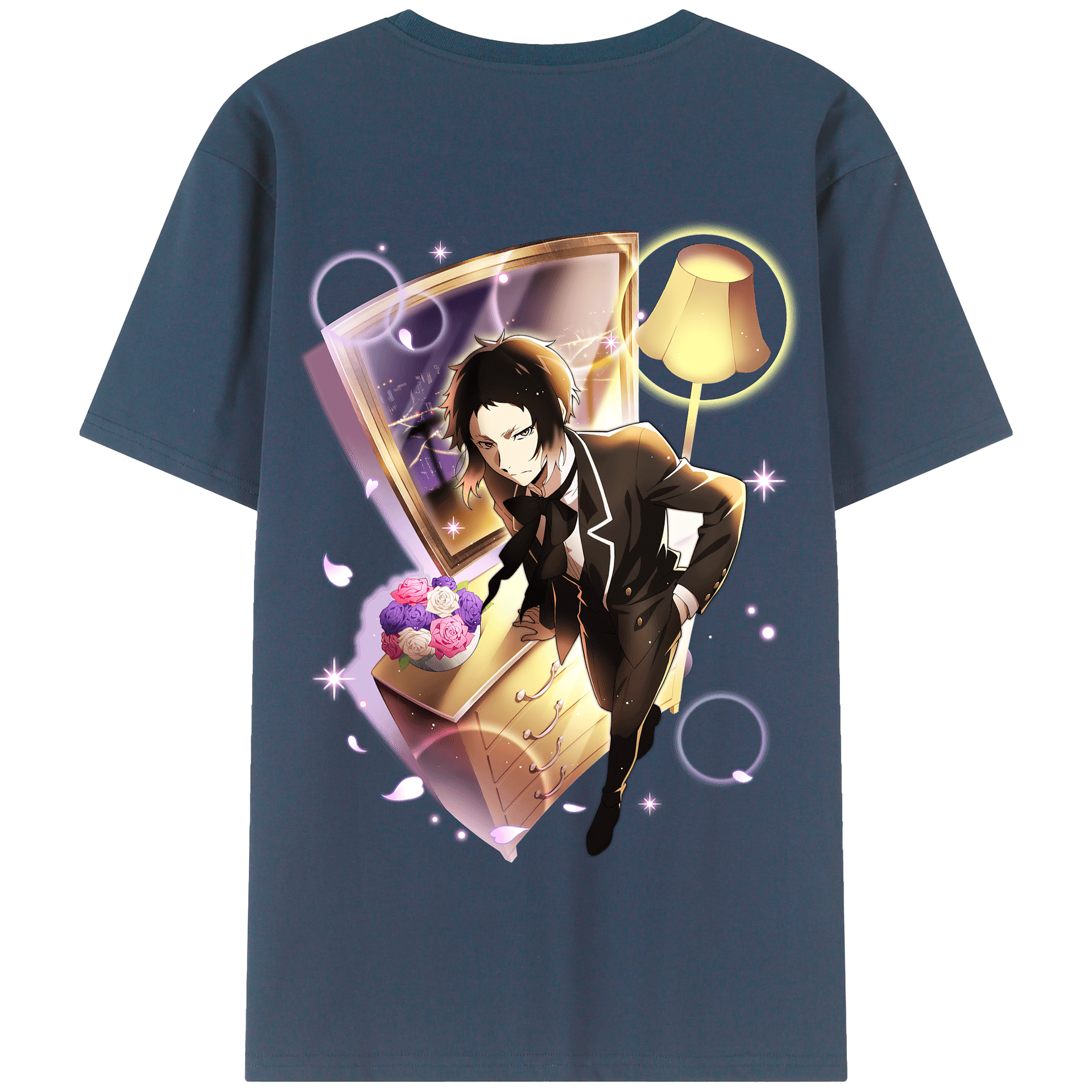 （画像用） 文豪ストレイドッグス Bungo Stray Dogs 綿100％半袖Tシャツ（背面プリント）