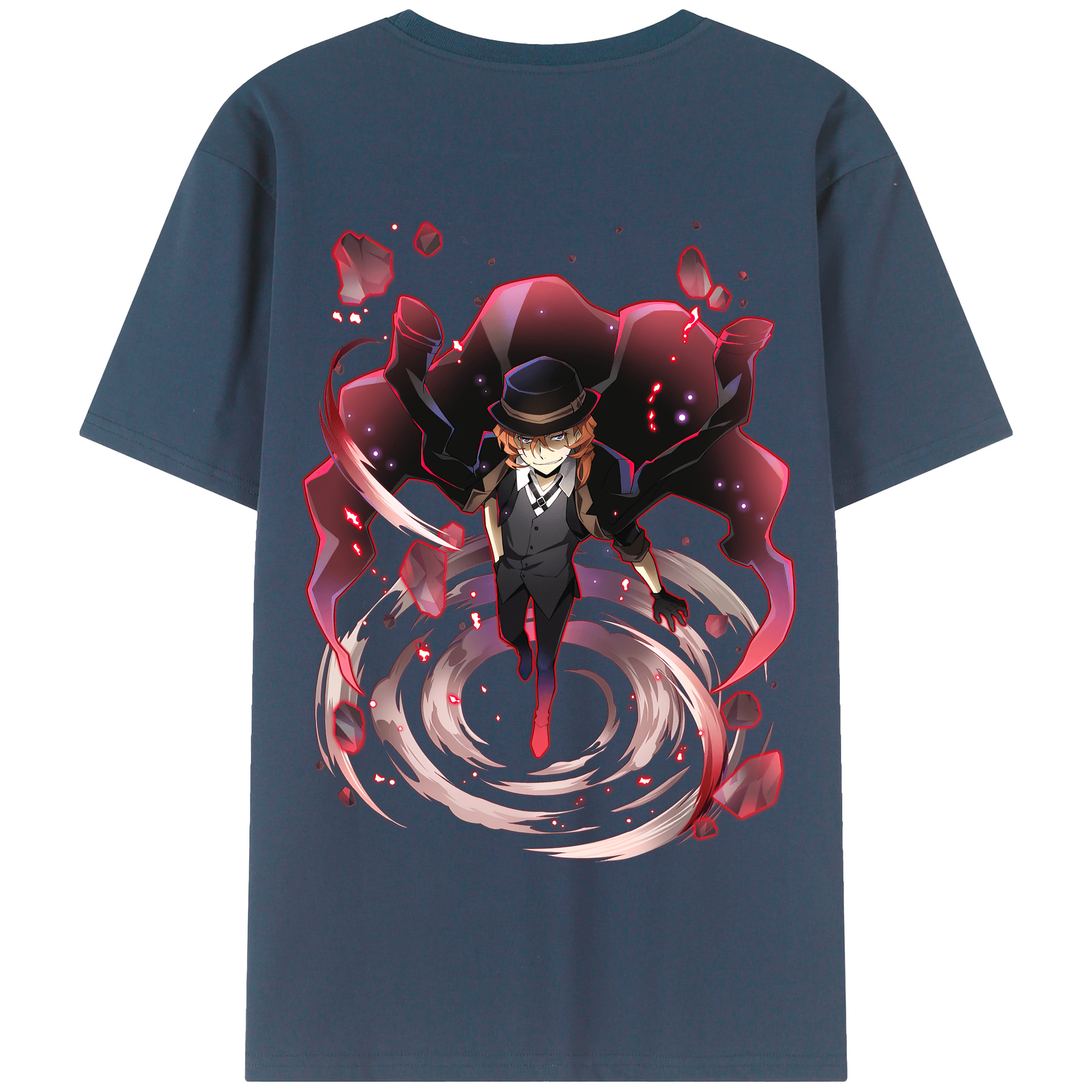 （画像用） 文豪ストレイドッグス Bungo Stray Dogs 綿100％半袖Tシャツ（背面プリント）
