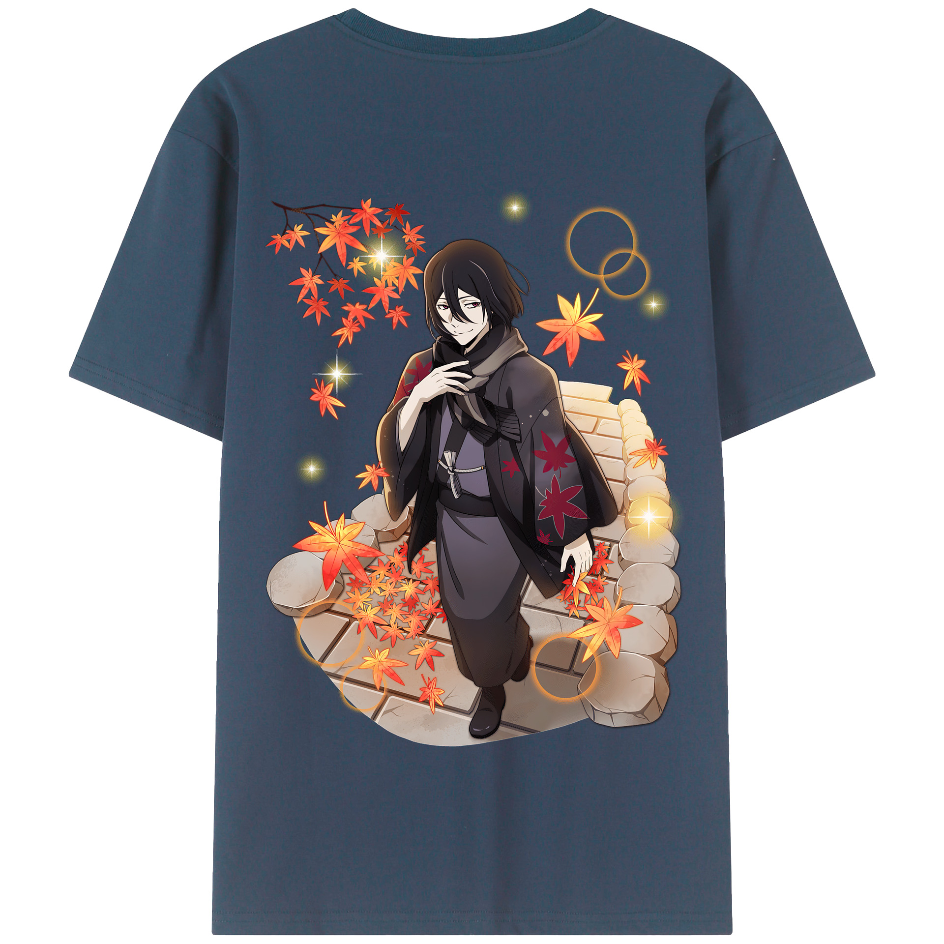 （画像用） 文豪ストレイドッグス Bungo Stray Dogs 綿100％半袖Tシャツ（背面プリント）