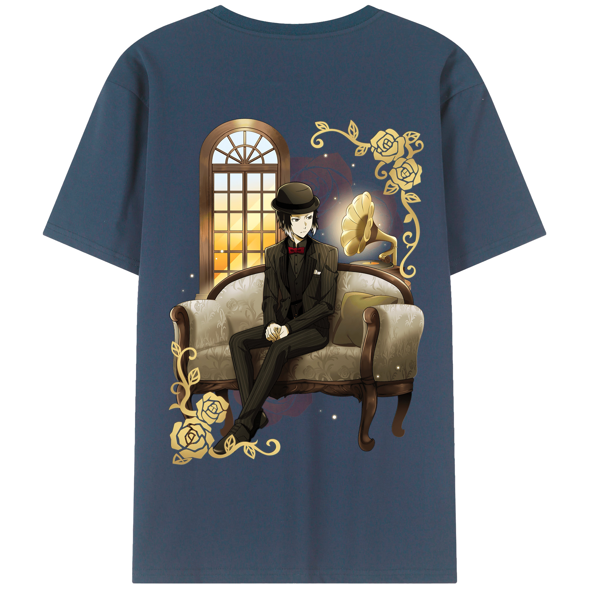 （画像用） 文豪ストレイドッグス Bungo Stray Dogs 綿100％半袖Tシャツ（背面プリント）