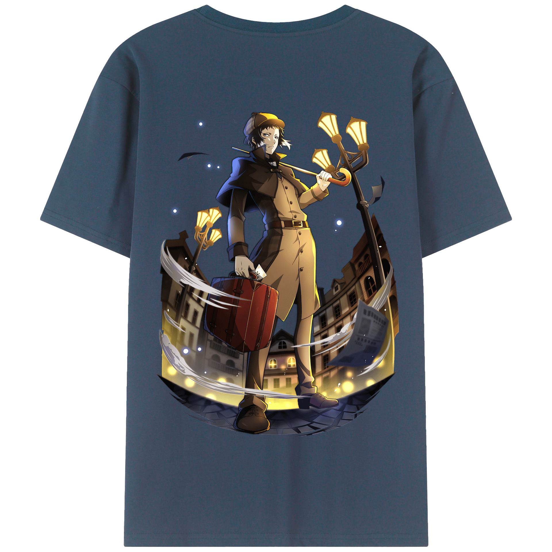 （画像用） 文豪ストレイドッグス Bungo Stray Dogs 綿100％半袖Tシャツ（背面プリント）