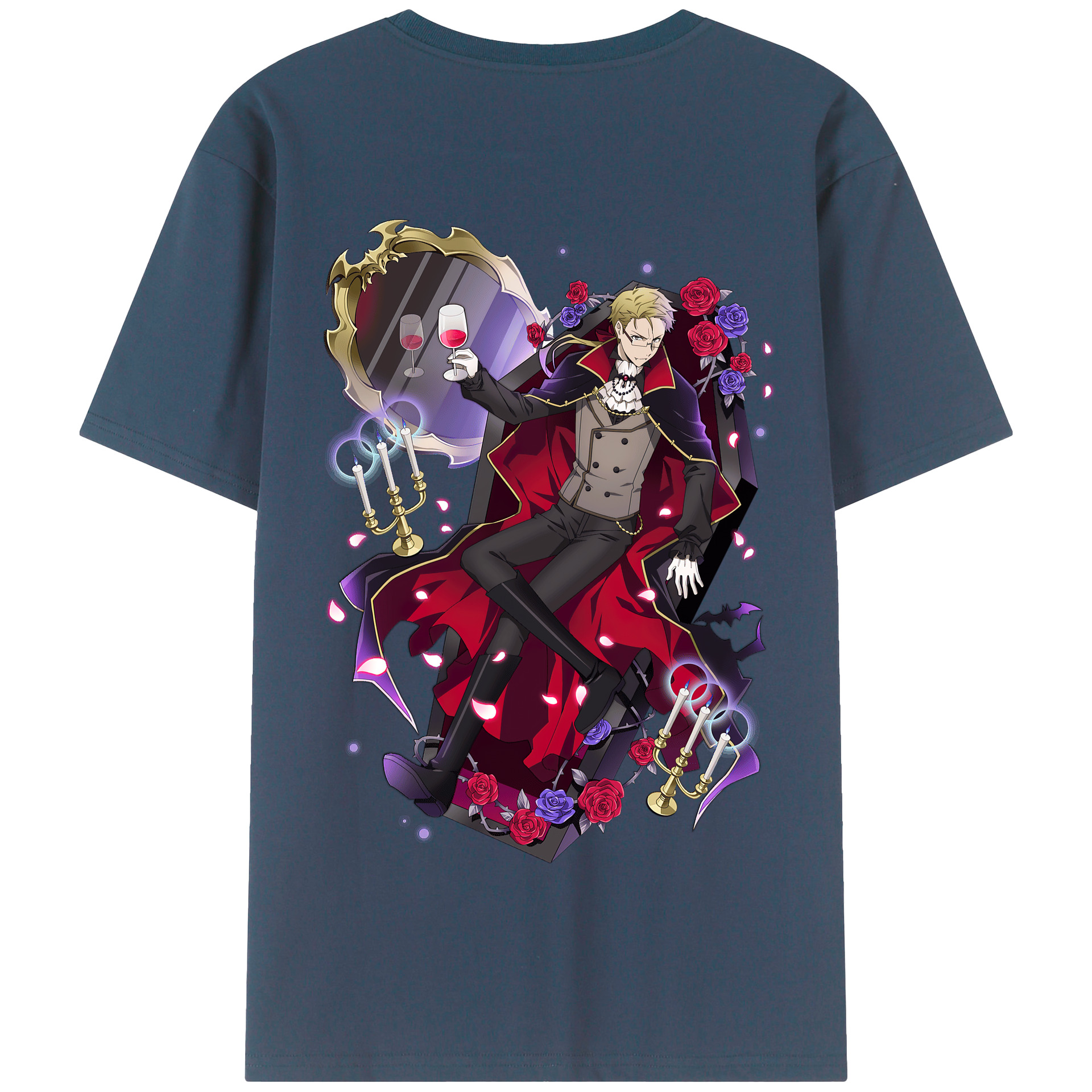 （画像用） 文豪ストレイドッグス Bungo Stray Dogs 綿100％半袖Tシャツ（背面プリント）