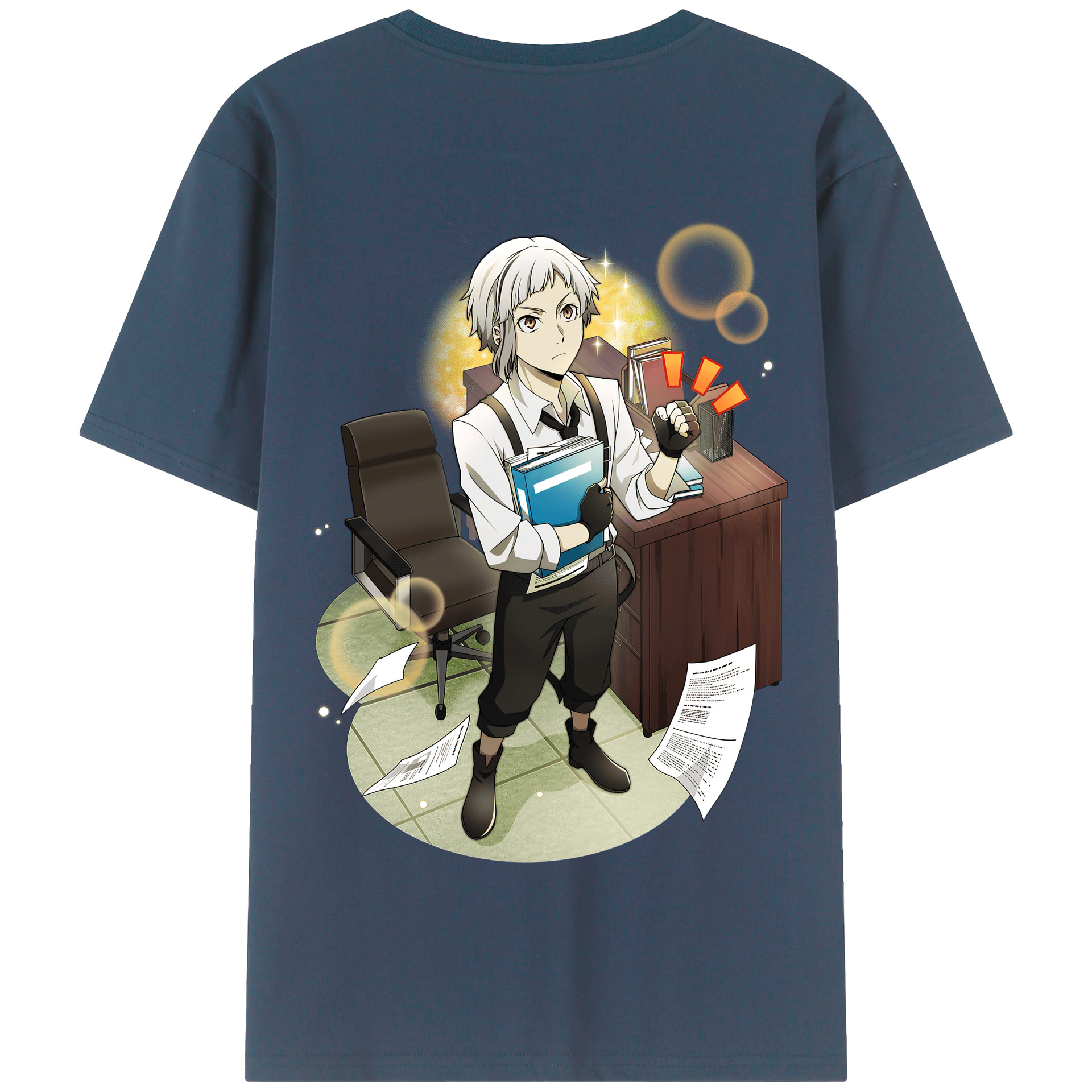 （画像用） 文豪ストレイドッグス Bungo Stray Dogs 綿100％半袖Tシャツ（背面プリント）
