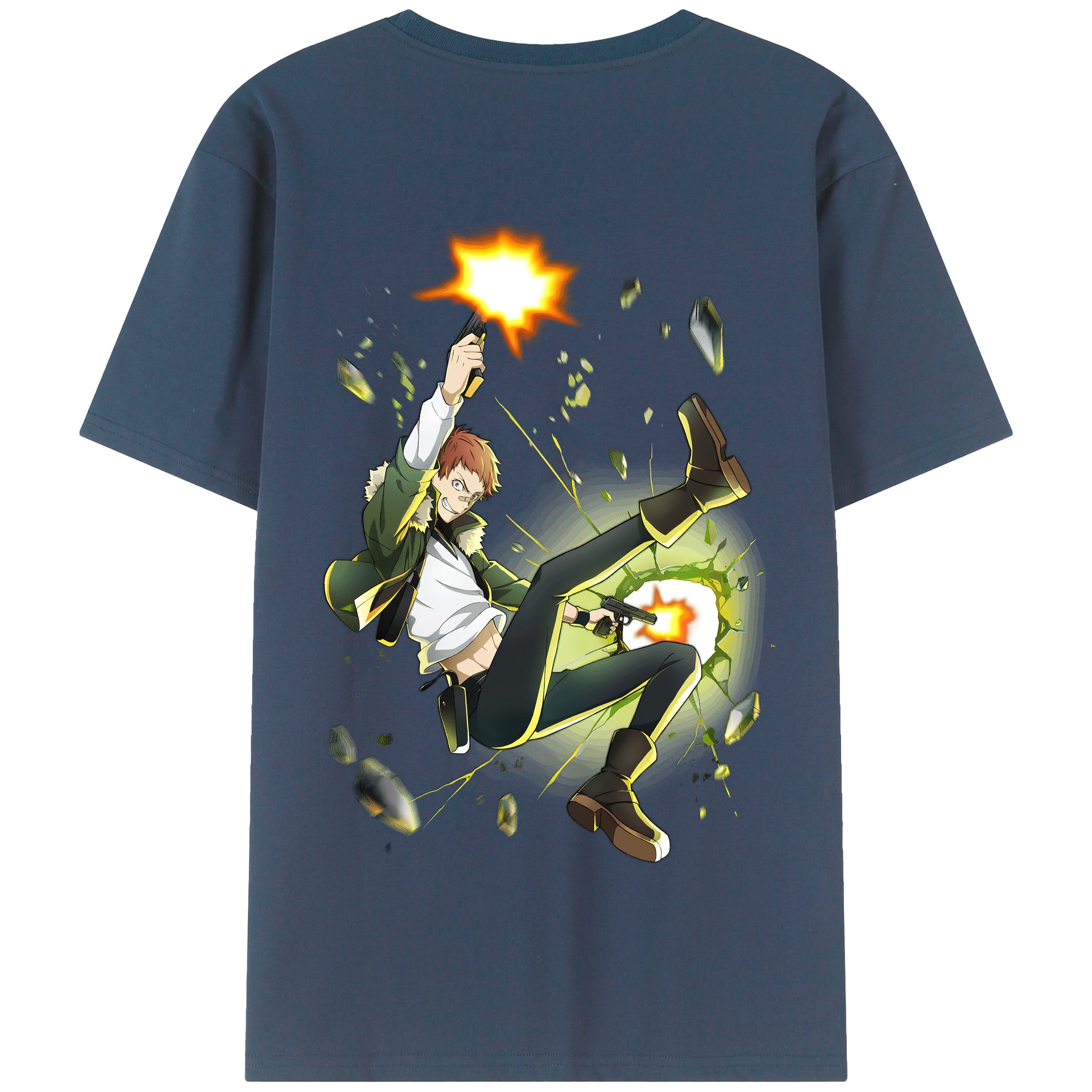 （画像用） 文豪ストレイドッグス Bungo Stray Dogs 綿100％半袖Tシャツ（背面プリント）