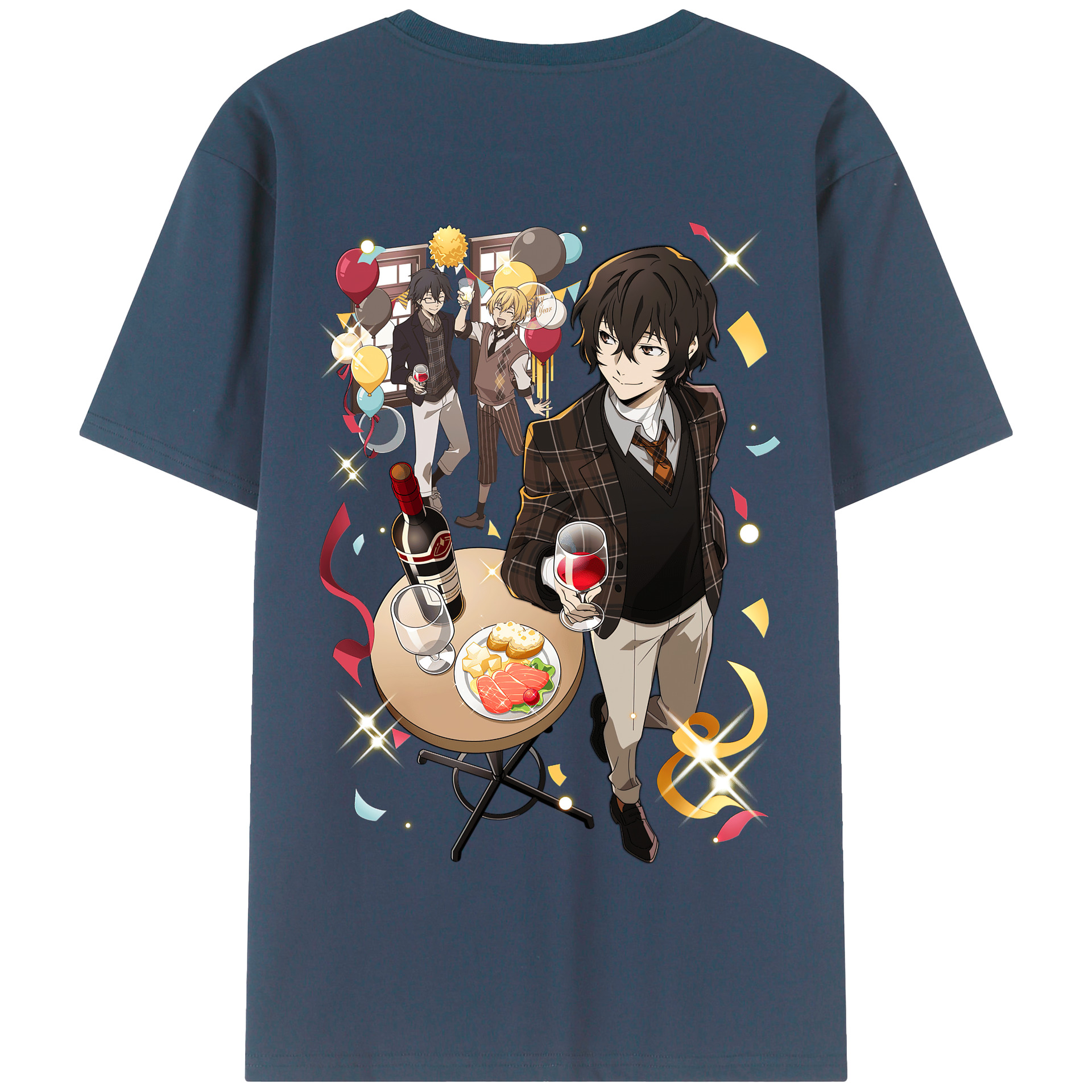 （画像用） 文豪ストレイドッグス Bungo Stray Dogs 綿100％半袖Tシャツ（背面プリント）