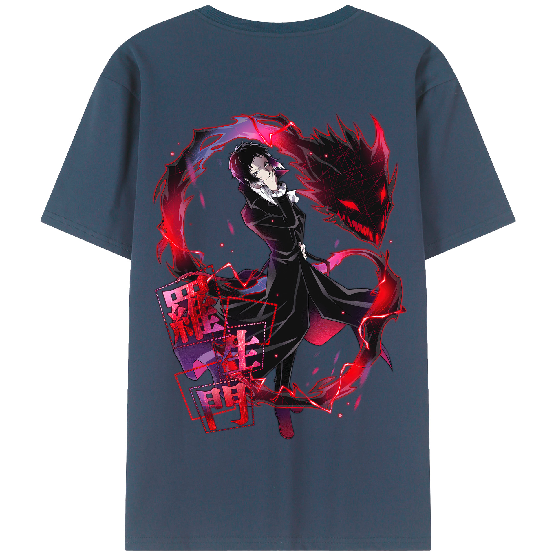 （画像用） 文豪ストレイドッグス Bungo Stray Dogs 綿100％半袖Tシャツ（背面プリント）