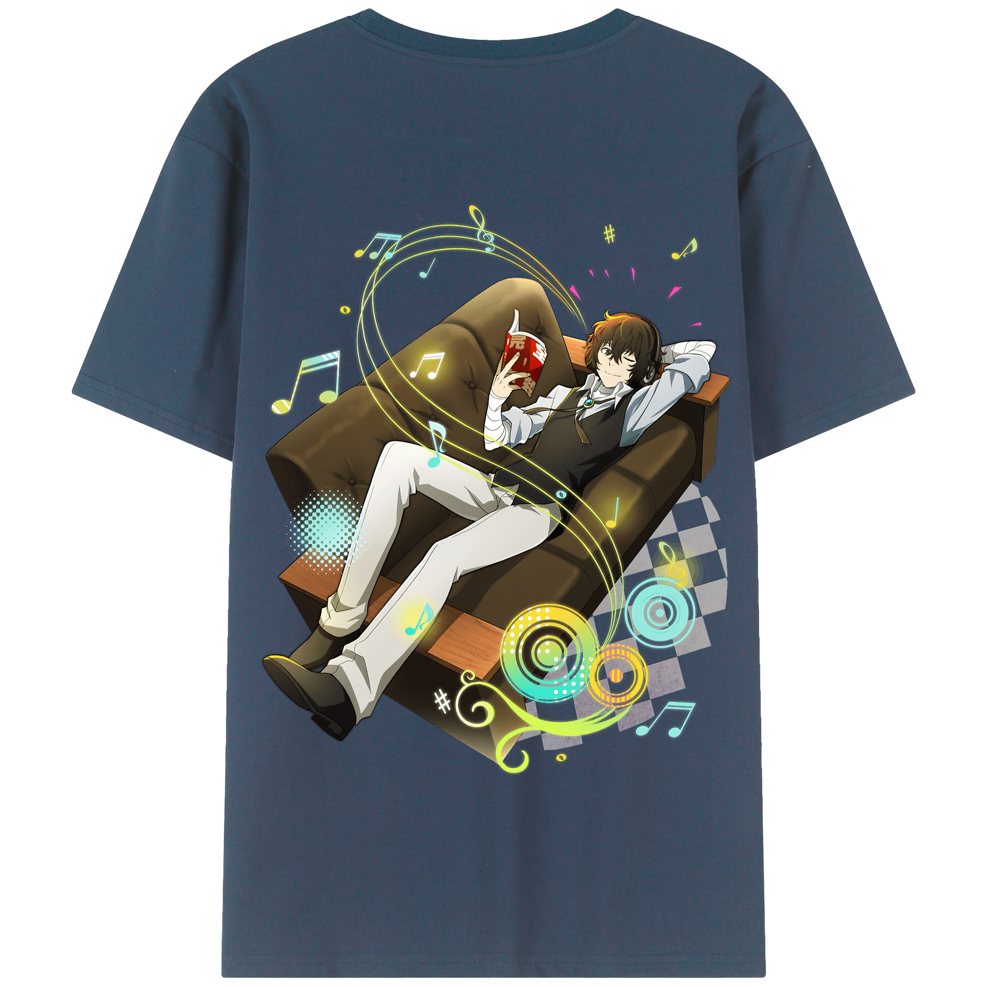 （画像用） 文豪ストレイドッグス Bungo Stray Dogs 綿100％半袖Tシャツ（背面プリント）