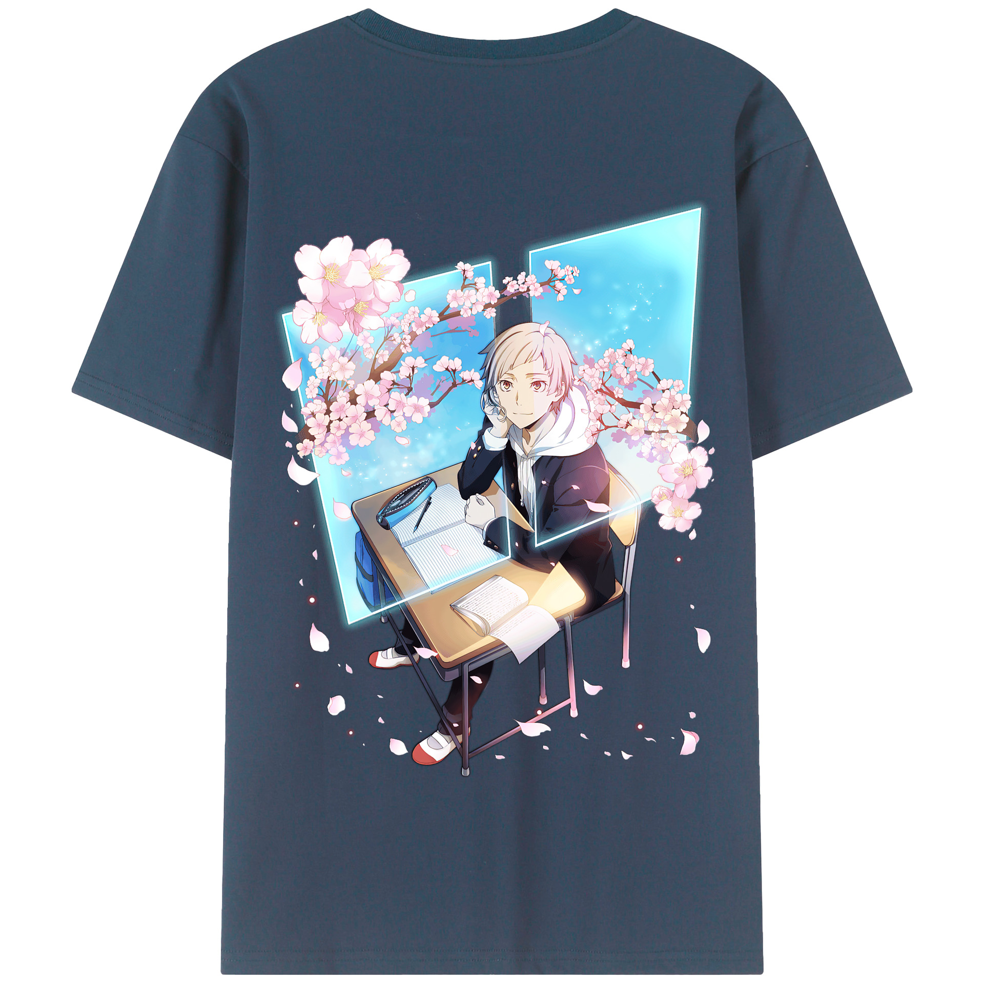 （画像用） 文豪ストレイドッグス Bungo Stray Dogs 綿100％半袖Tシャツ（背面プリント）