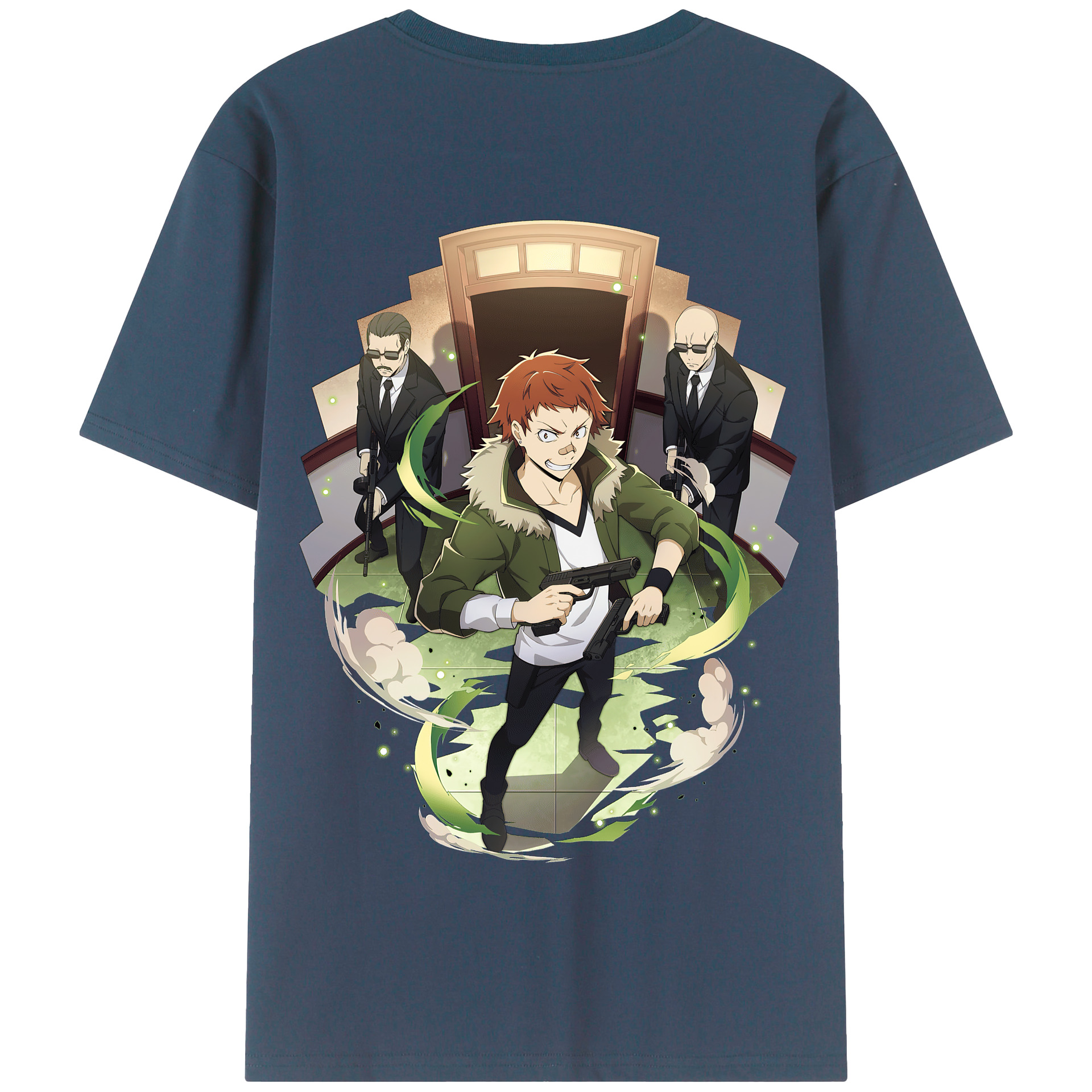 （画像用） 文豪ストレイドッグス Bungo Stray Dogs 綿100％半袖Tシャツ（背面プリント）