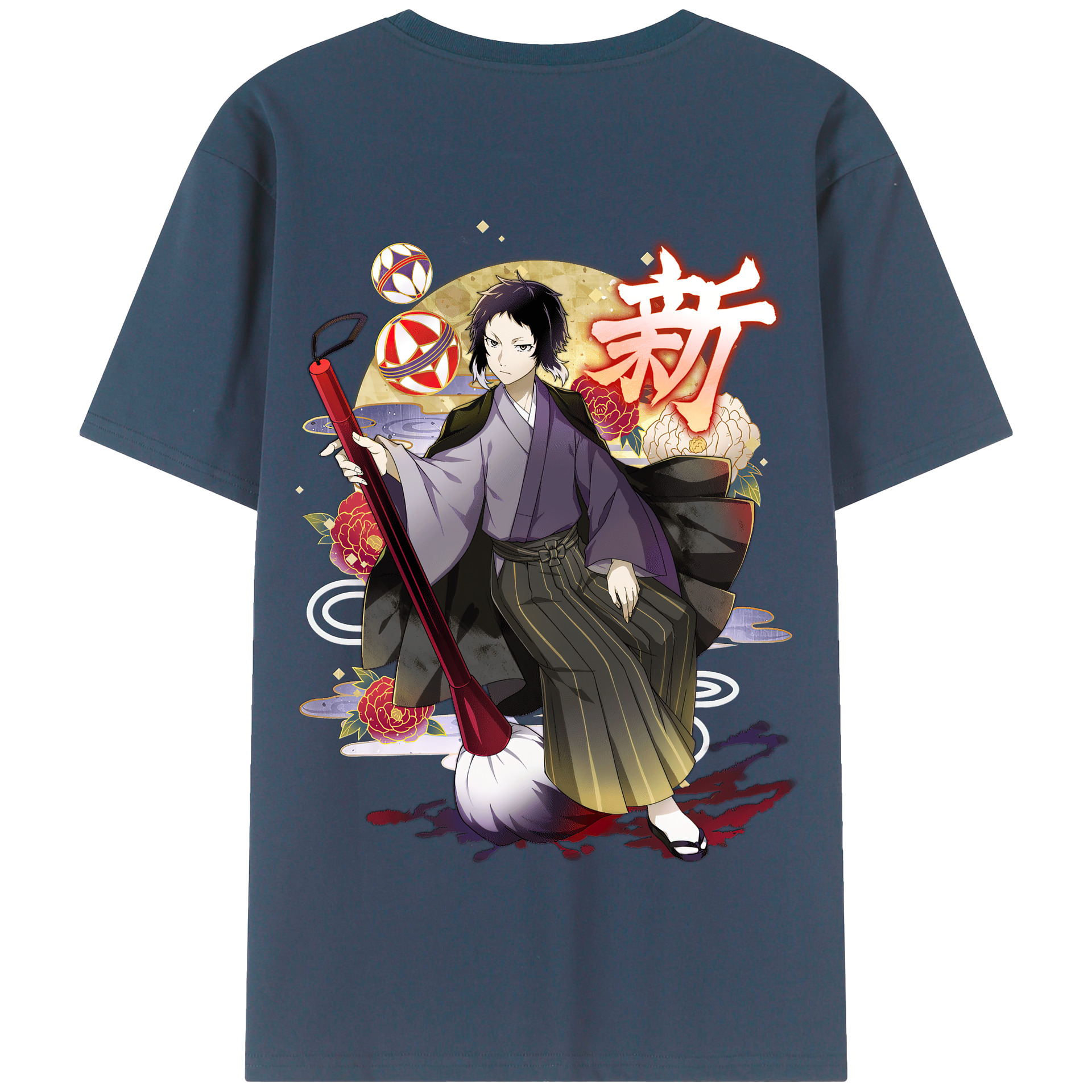 （画像用） 文豪ストレイドッグス Bungo Stray Dogs 綿100％半袖Tシャツ（背面プリント）